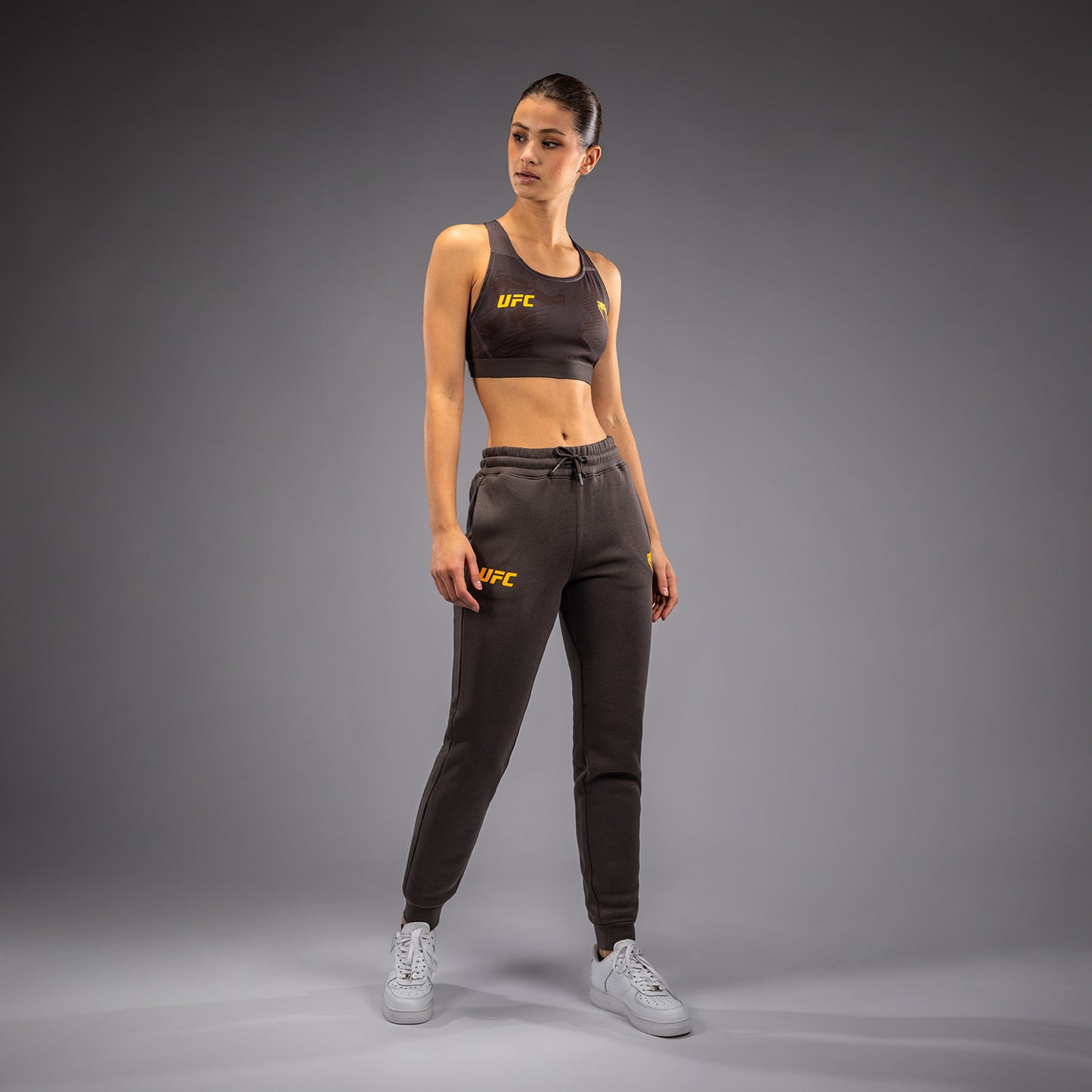 UFC Fusion by Venum Fight Week Katoenen Broek voor Dames - Solid Earthen Brown