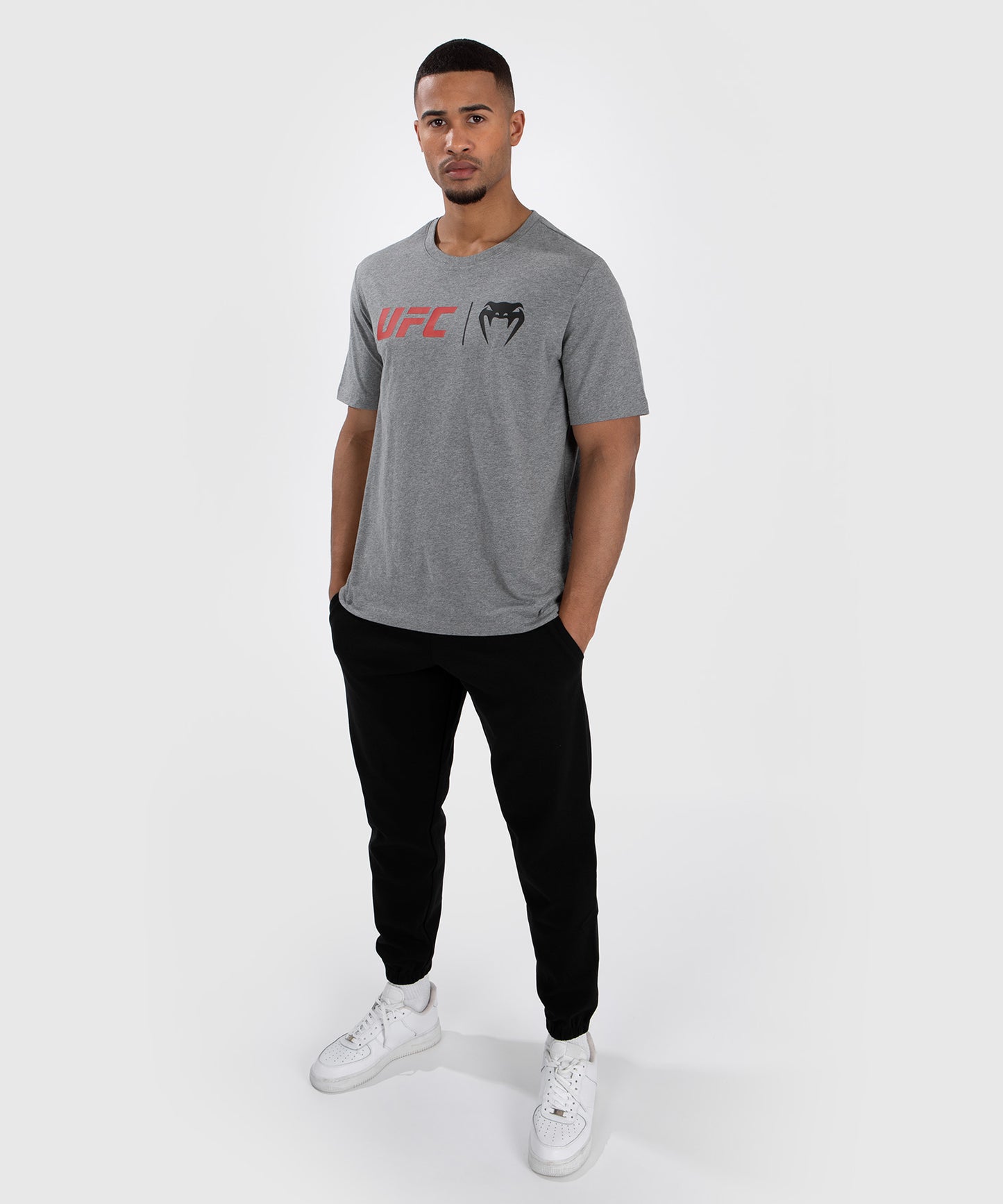 UFC Venum Klassiek  T-shirt - Grijs/Rood