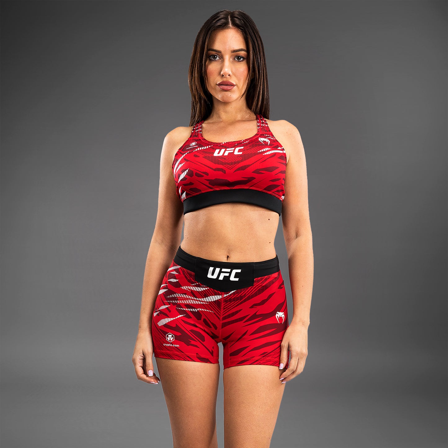 UFC Fusion by Venum Authentic Fight Night Vale Tudo Shorts voor Dames - Kort Fit - Rood