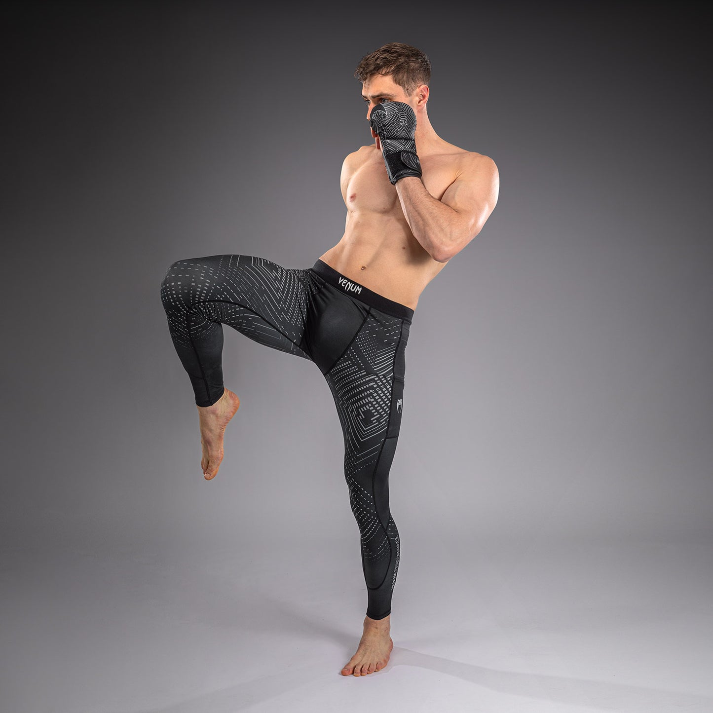 Venum Midnight Fury Spats – Zwart/Grijs/Zilver