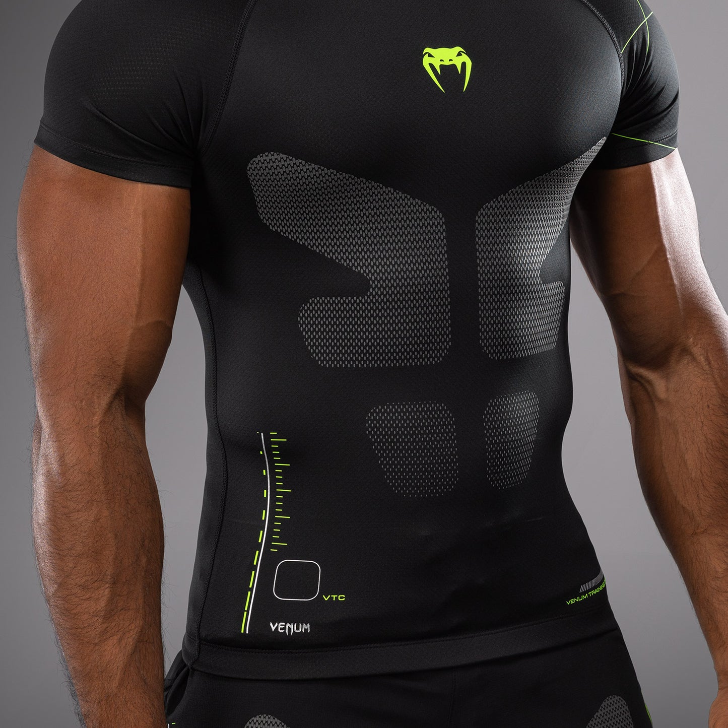 Venum Training Camp 4.0 Rashguard met korte mouwen - Zwart/Neon groen