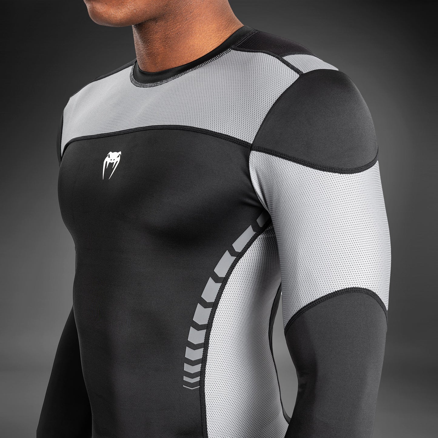 Venum Tempest Heren Lange Mouwen Rashguard - Zwart/Grijs
