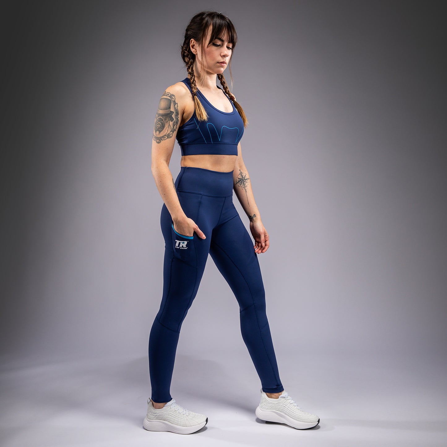Venum x Top Rank Original Dames Volledige Lengte Leggings - Marineblauw