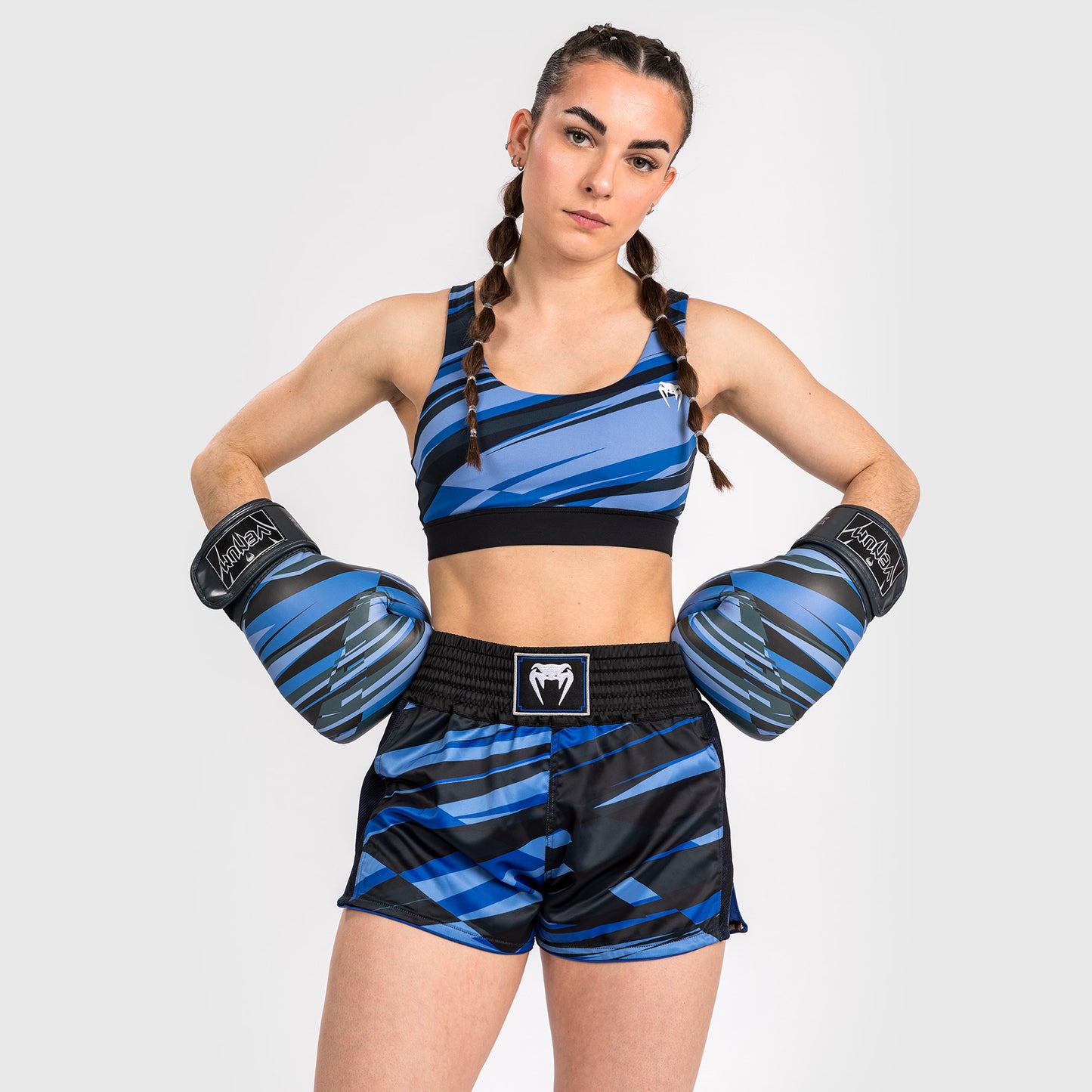 Venum Abyss Muay Thai Shorts Voor Vrouwen - Schaduw Blauw