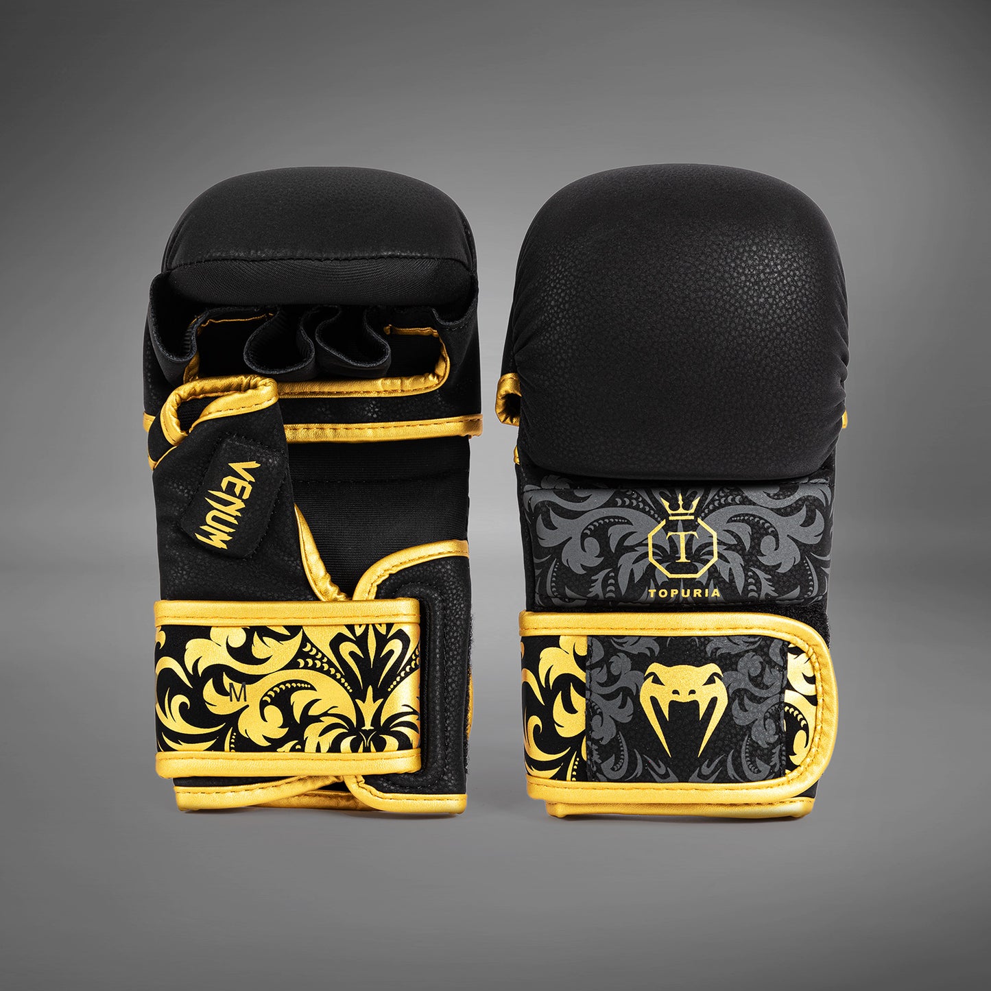 Venum x Topuria Unmatched Edition MMA Sparring Handschoenen - Zwart/Goud