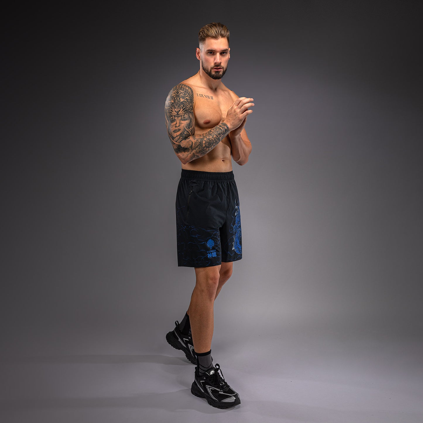 Venum Thunder Dragon Trainingsshorts – Zwart/Koningsblauw