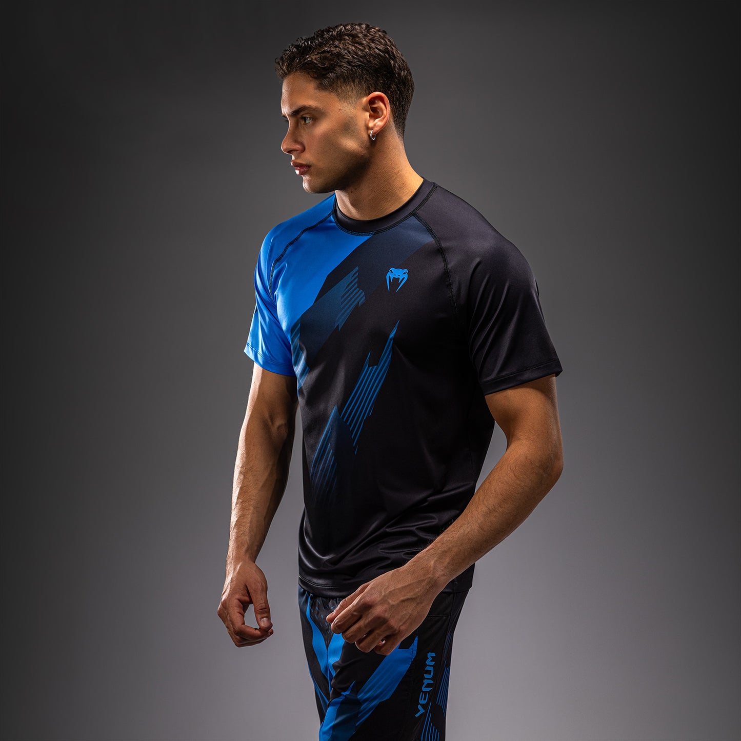 Venum No-Gi 6.0 Dry Tech T-shirt - Zwart/Blauw