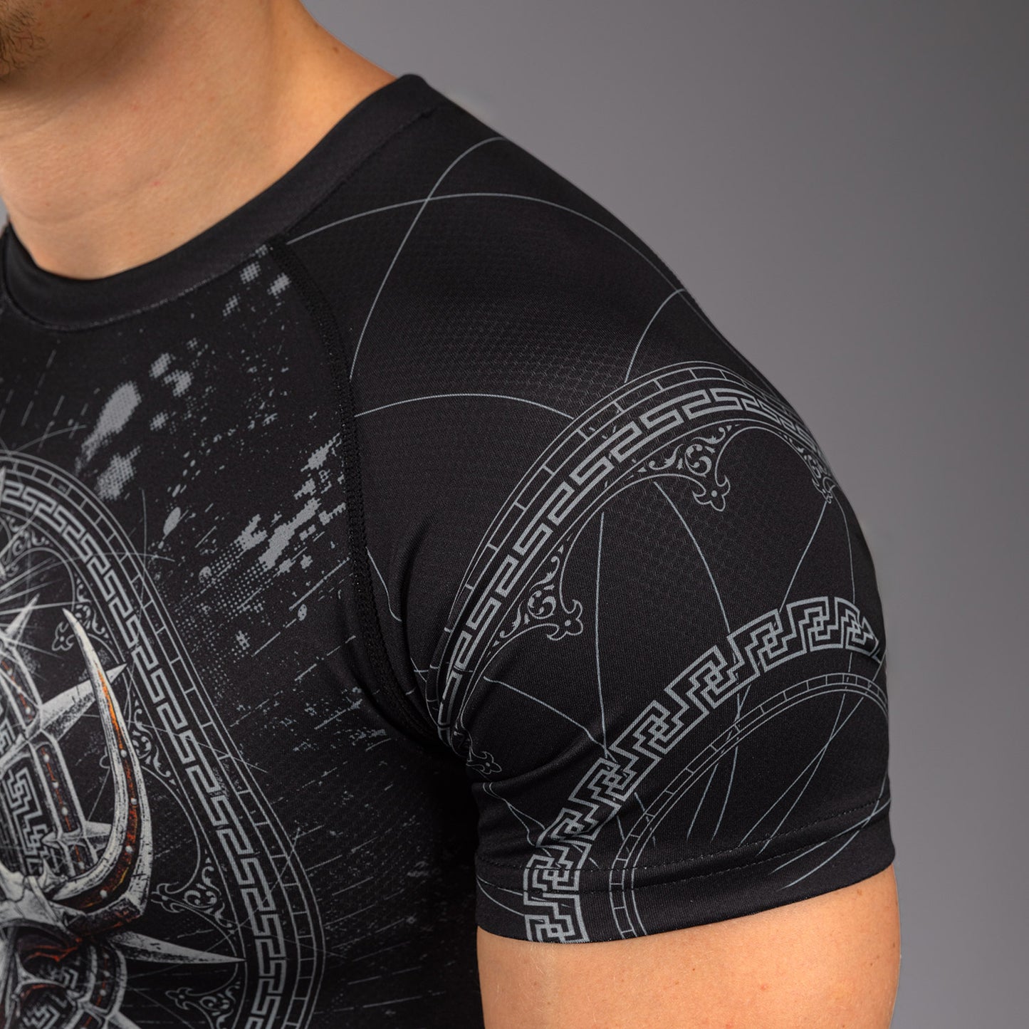 Venum Gladiator 5.0 Heren Korte Mouw Rashguard - Zwart/Zilver