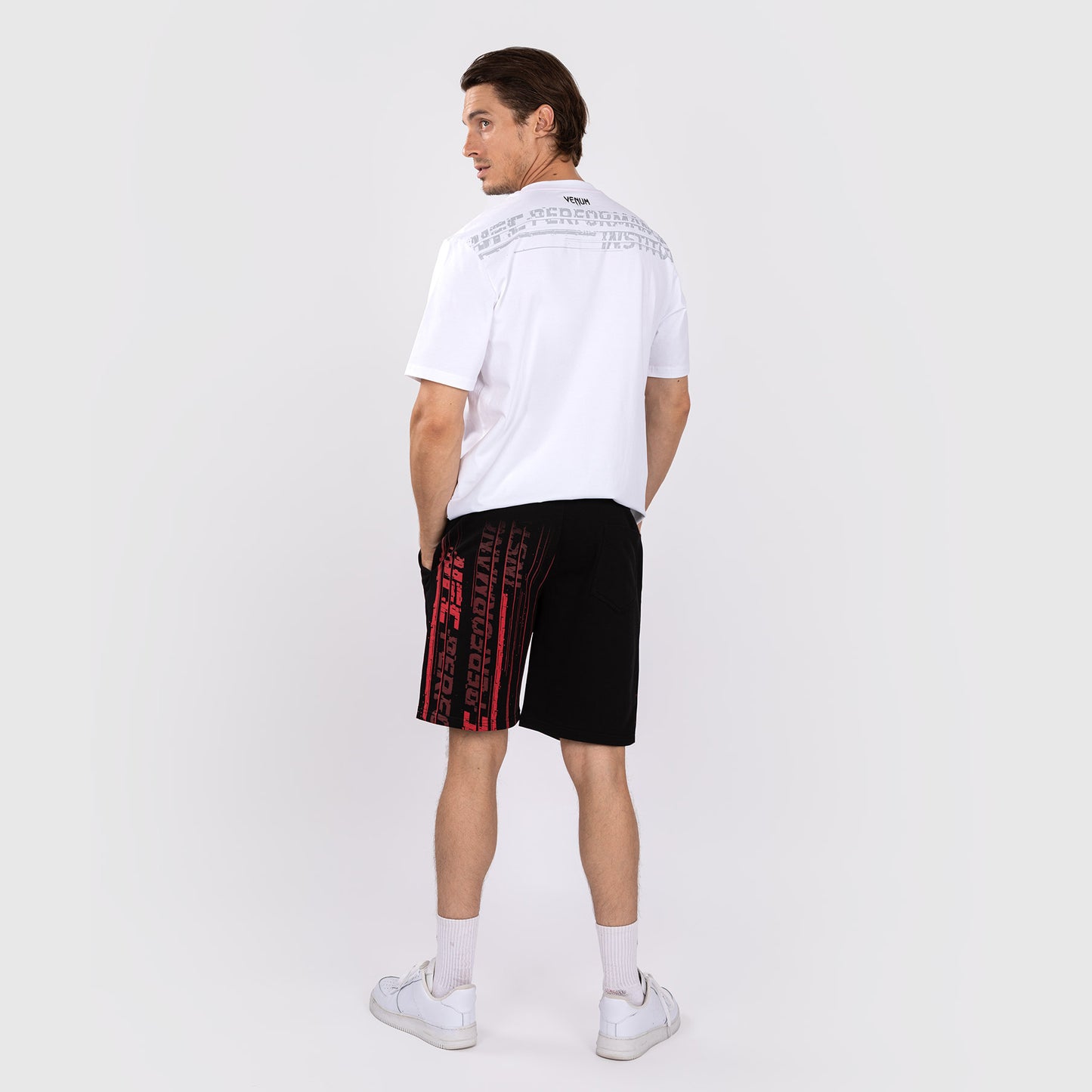 UFC Venum Performance Institute 2.0 Katoenen Short voor Heren - Zwart/Rood
