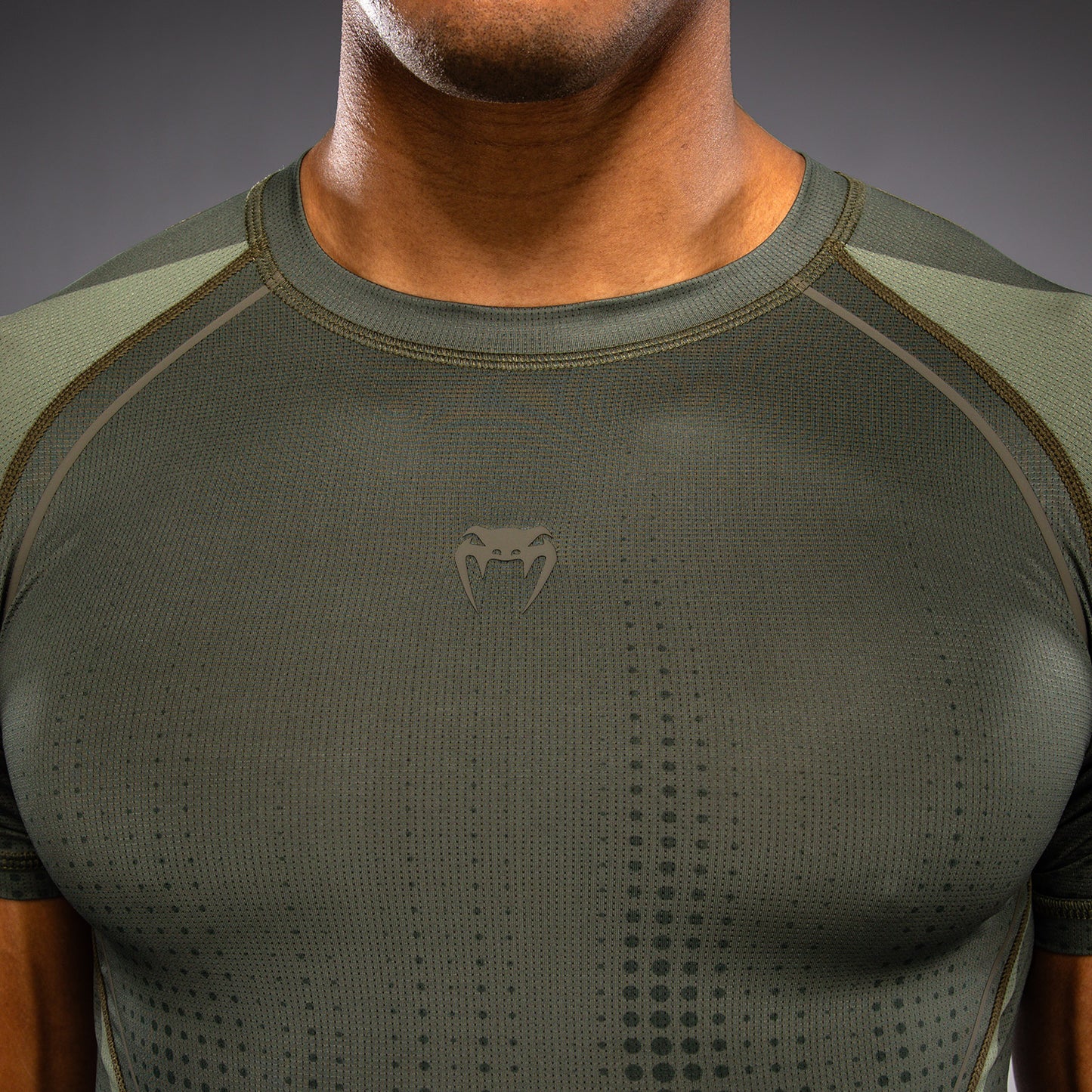 Venum Stealth Rashguards met korte mouwen – Kaki/Legergroen