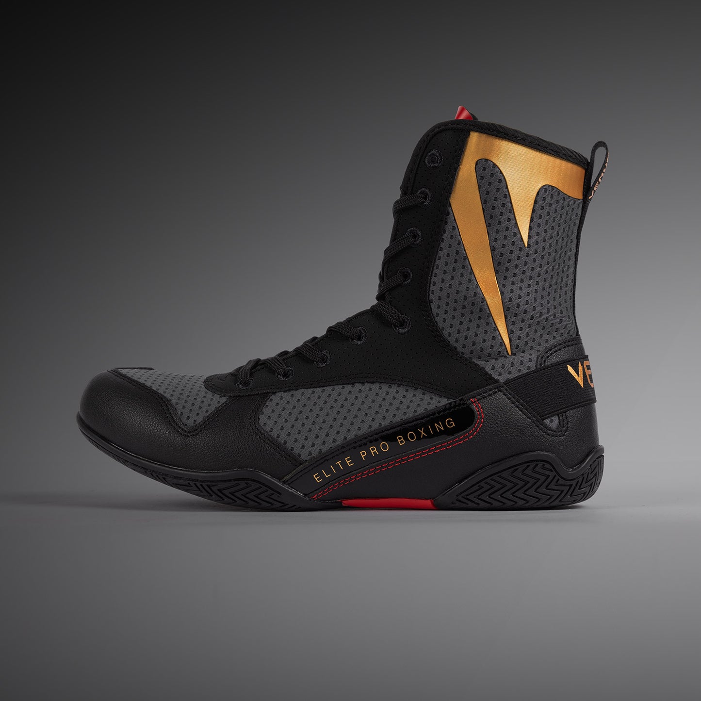 Venum Elite Boksschoenen - Stormgrijs/Goud