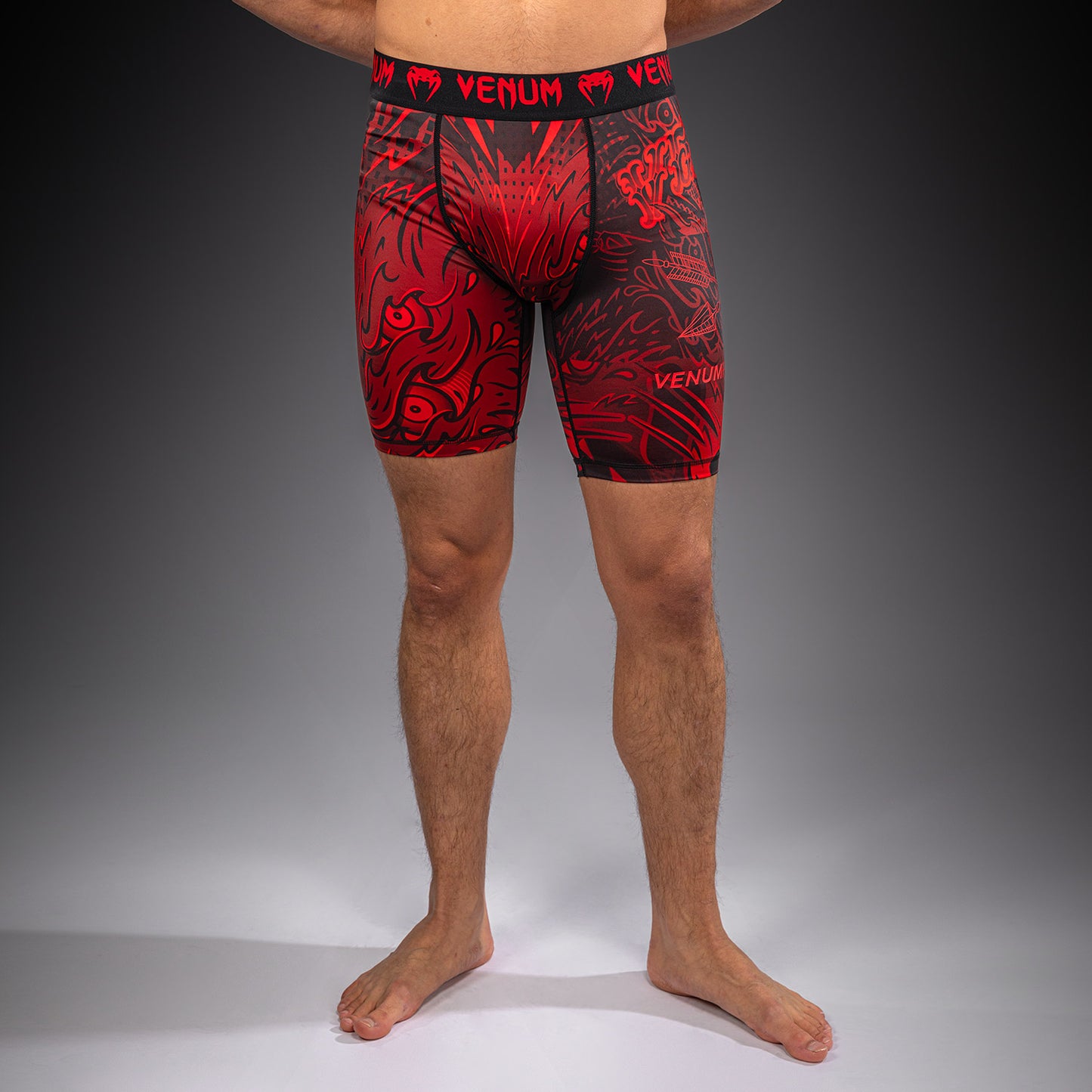 Venum Wolf Atak Compressieshort – Zwart/Rood