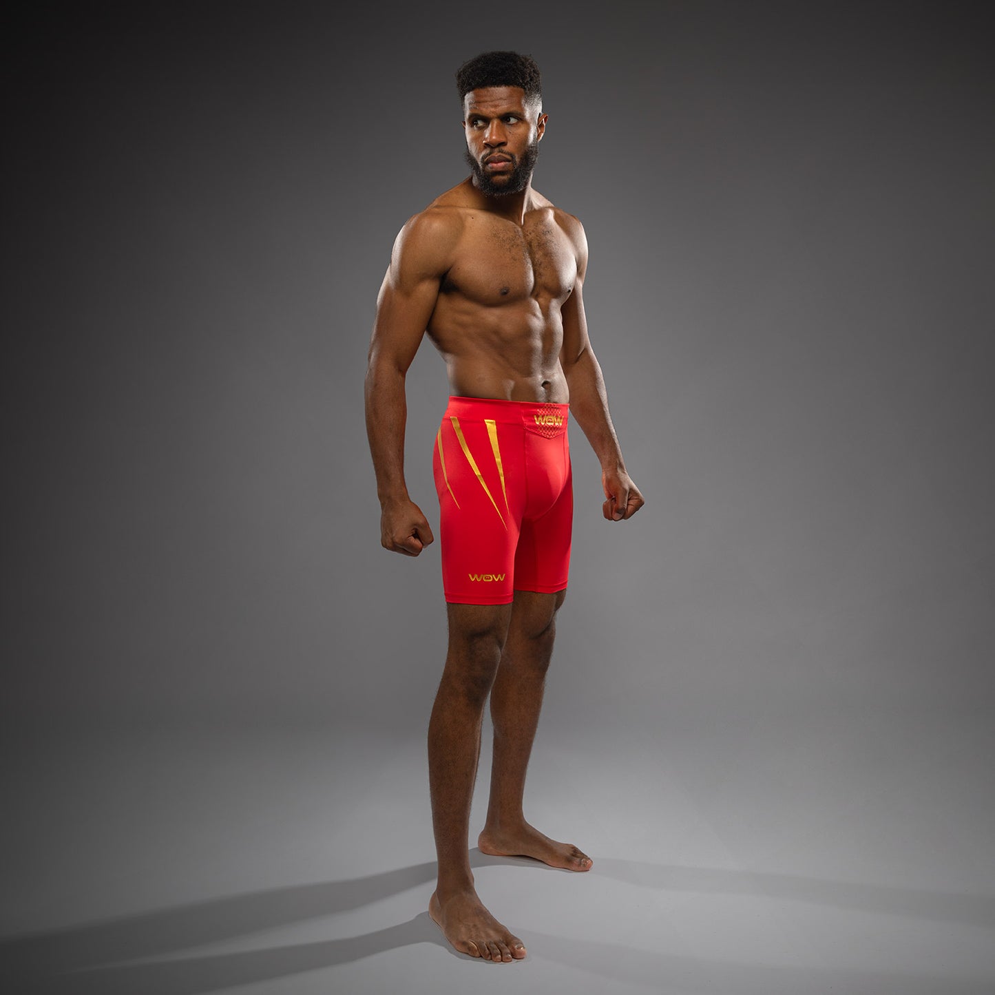 Venum x WOW FC Fury Red/ Gold Men’s Vale Tudo Shorts