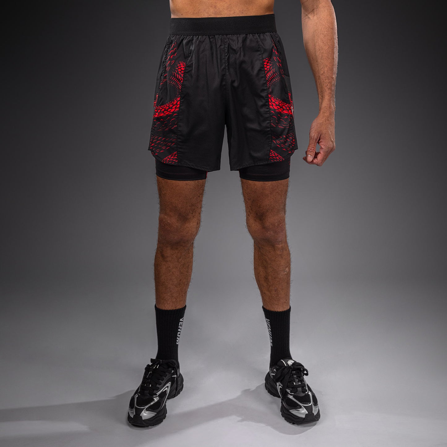 Venum Matupa Trainingsshorts - Zwart/Rood/Zilver