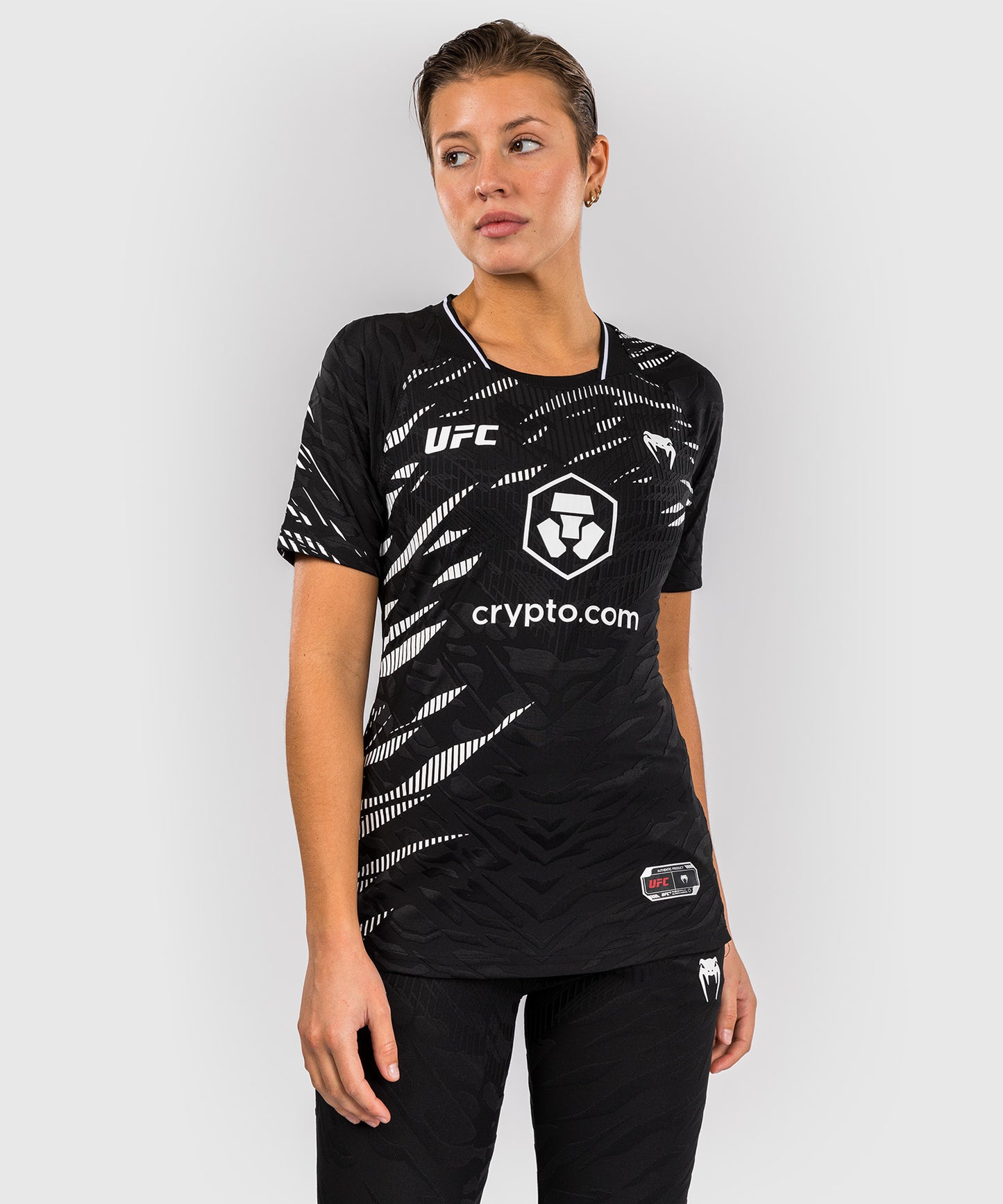 UFC Fusion by Venum Personalized Authentic Fight Night Exit T-shirt voor Dames - Zwart
