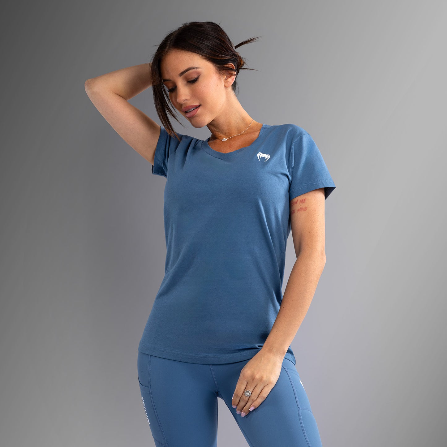 Venum Essential T-Shirt Dames - Stormblauw