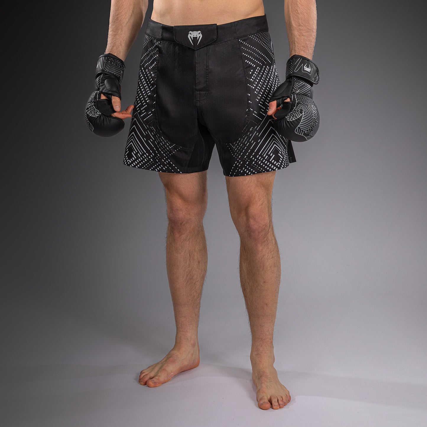 Venum Midnight Fury Fightshorts – Zwart/Grijs/Zilver