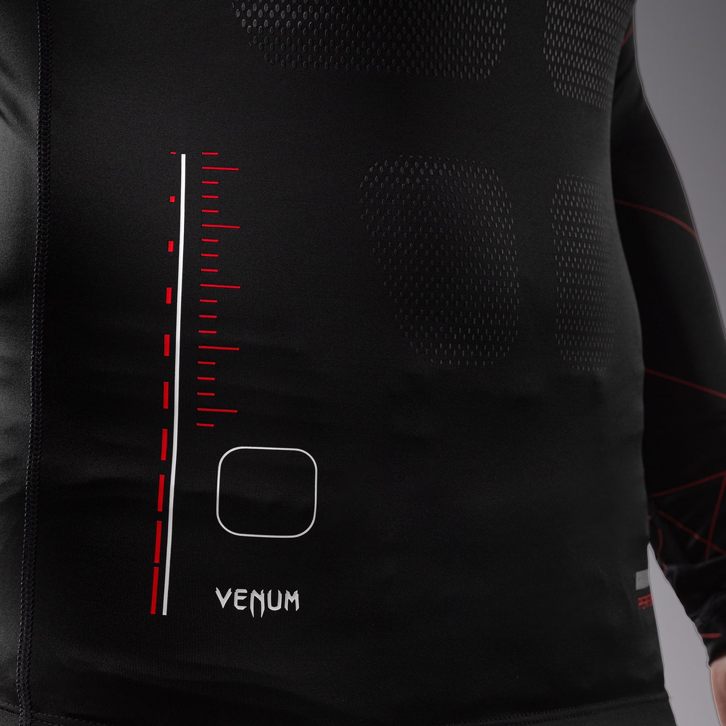 Venum Tactical XT Heren-Rashguard met lange mouwen - Zwart/Vuurrood
