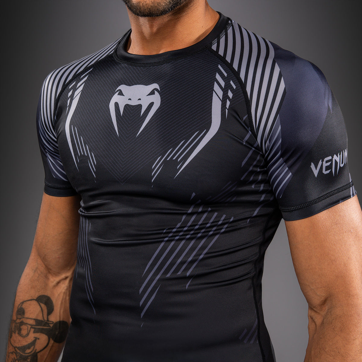 Venum No-Gi 6.0 Rashguard met korte mouwen - Zwart/Grijs