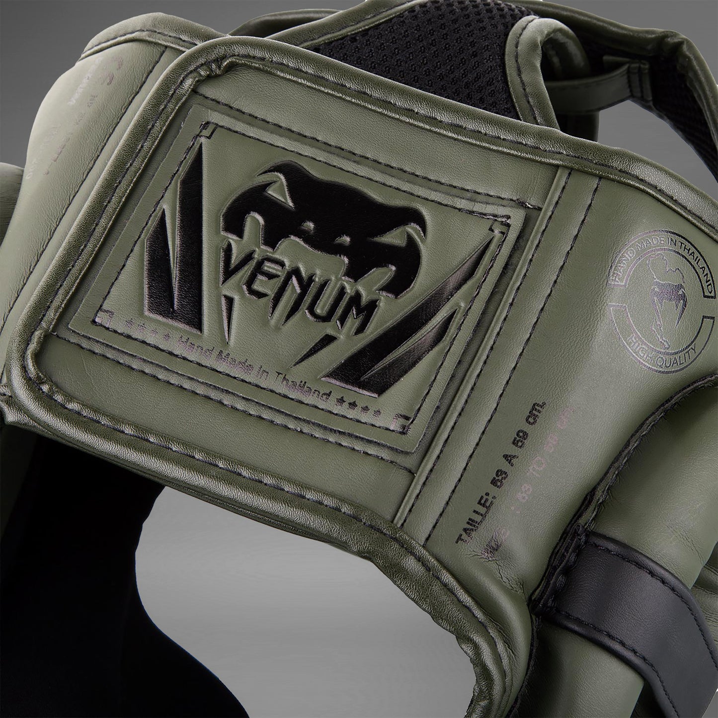 Venum Elite hoofdbeschermer - Khaki/Zwart