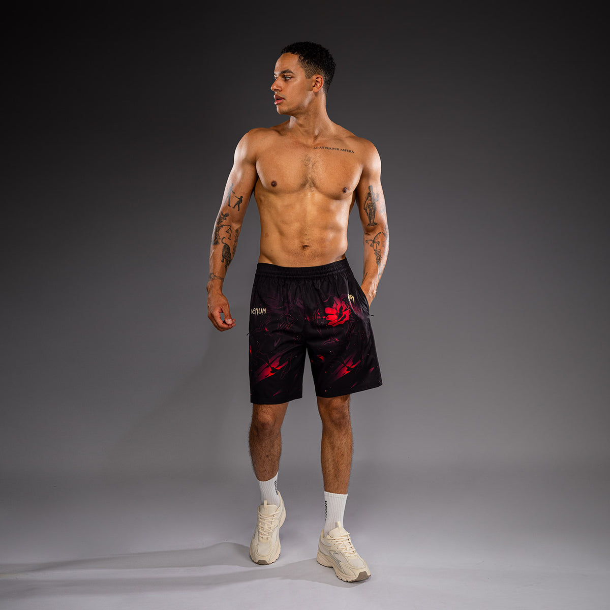 Jujutsu Kaisen x Venum Itadori Trainingsshorts – Zwart/Rood