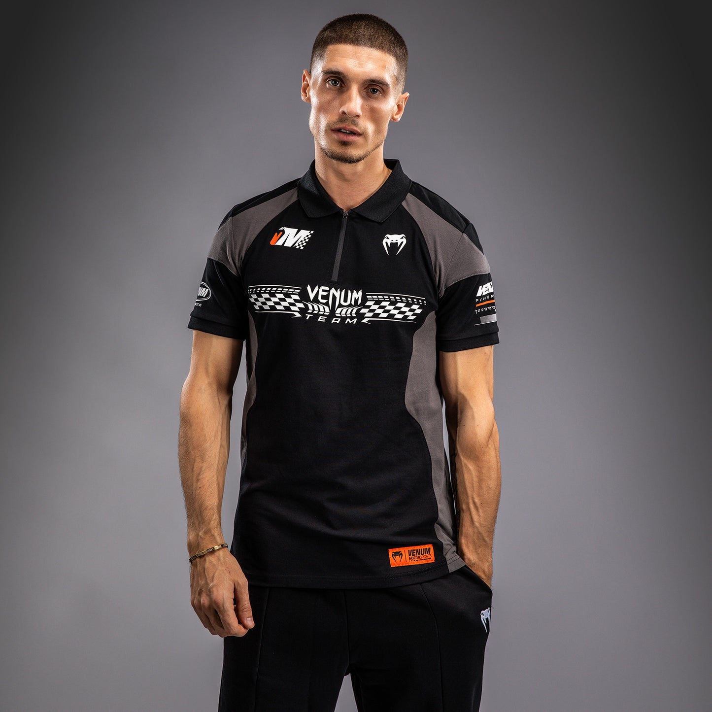 Venum Motorsport Katoenen Polo - Diep Zwart