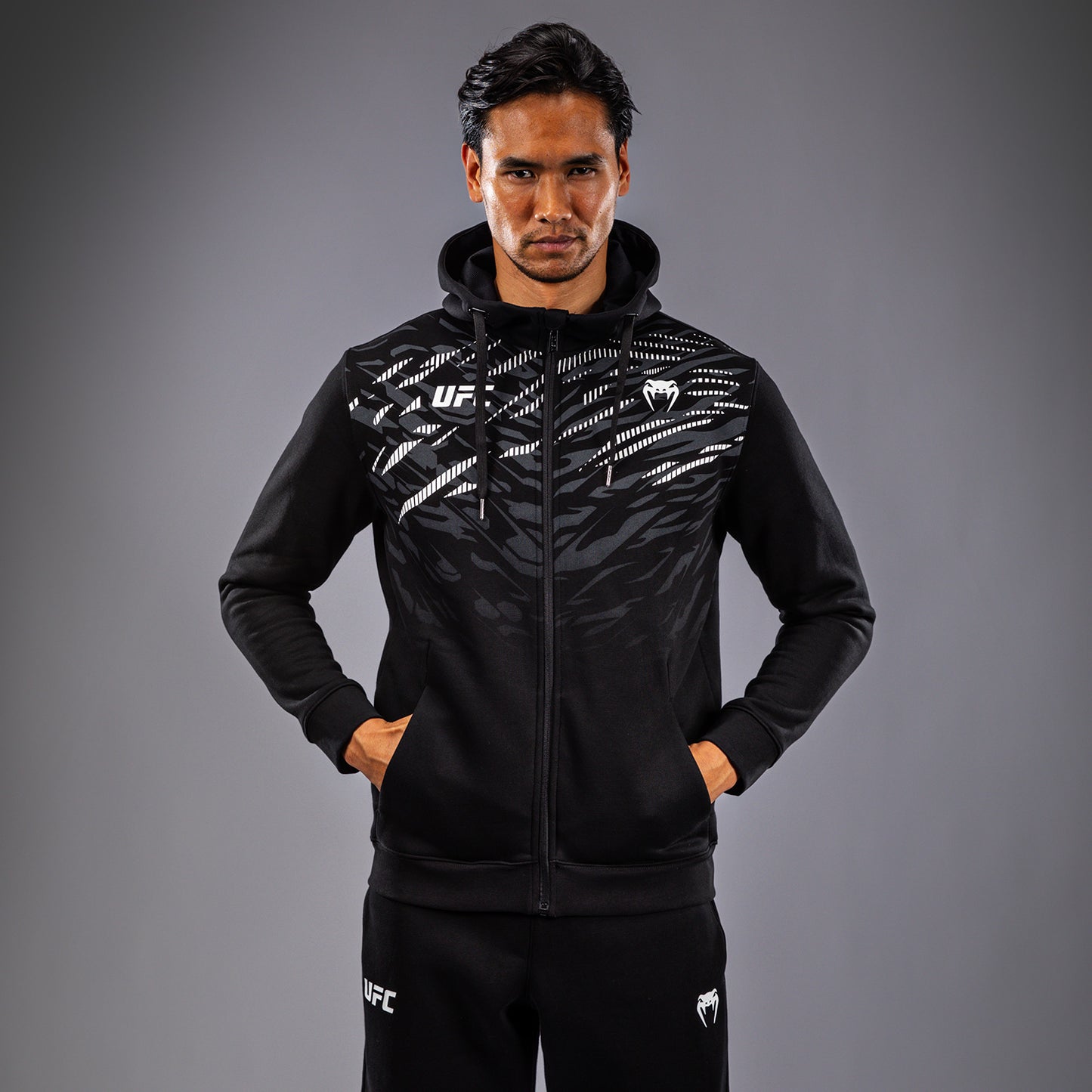 UFC Fusion by Venum Replica Zip-Hoodie voor Heren - Zwart