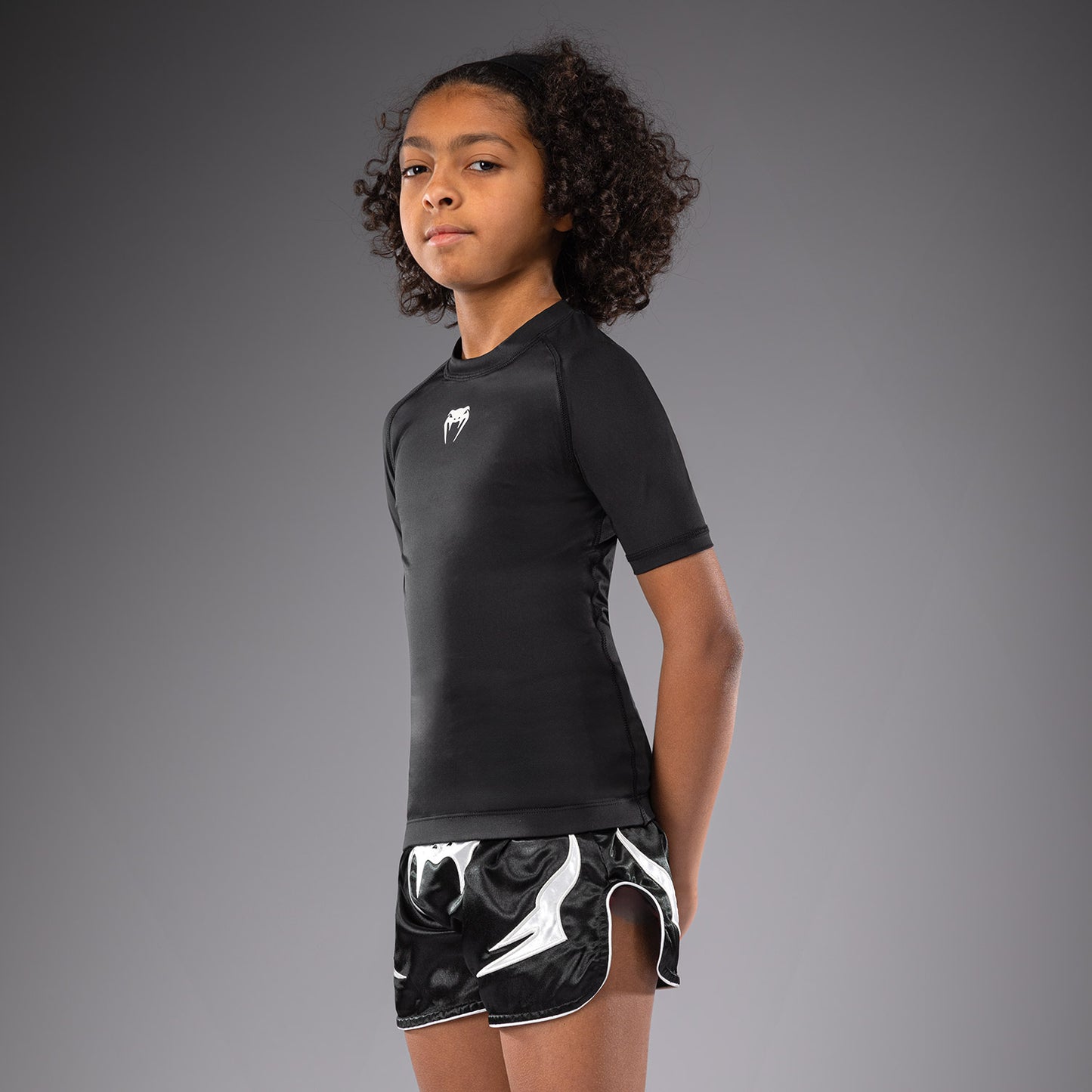 Venum Contender voor Kinderen Rashguards Korte Mouwen - Zwart