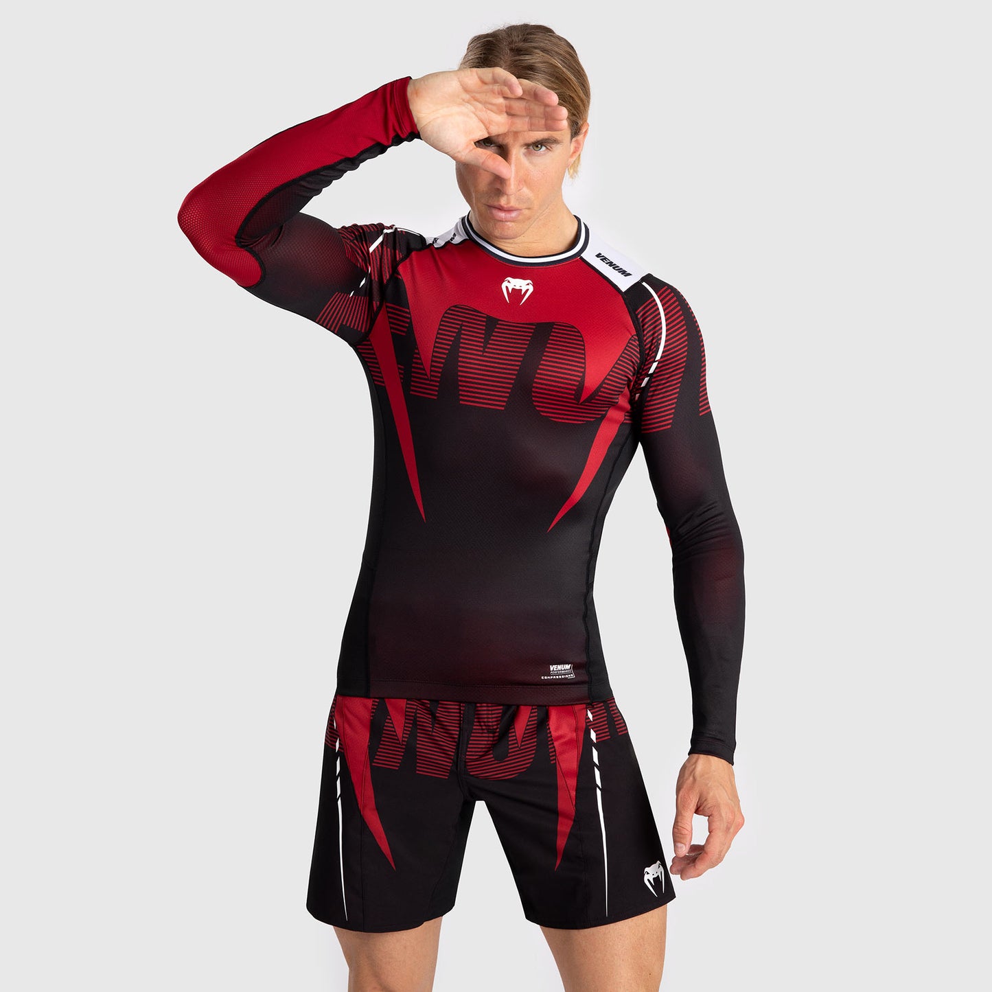 Venum Adrenaline Rashguard Voor Heren Met Lange Mouwen - Red