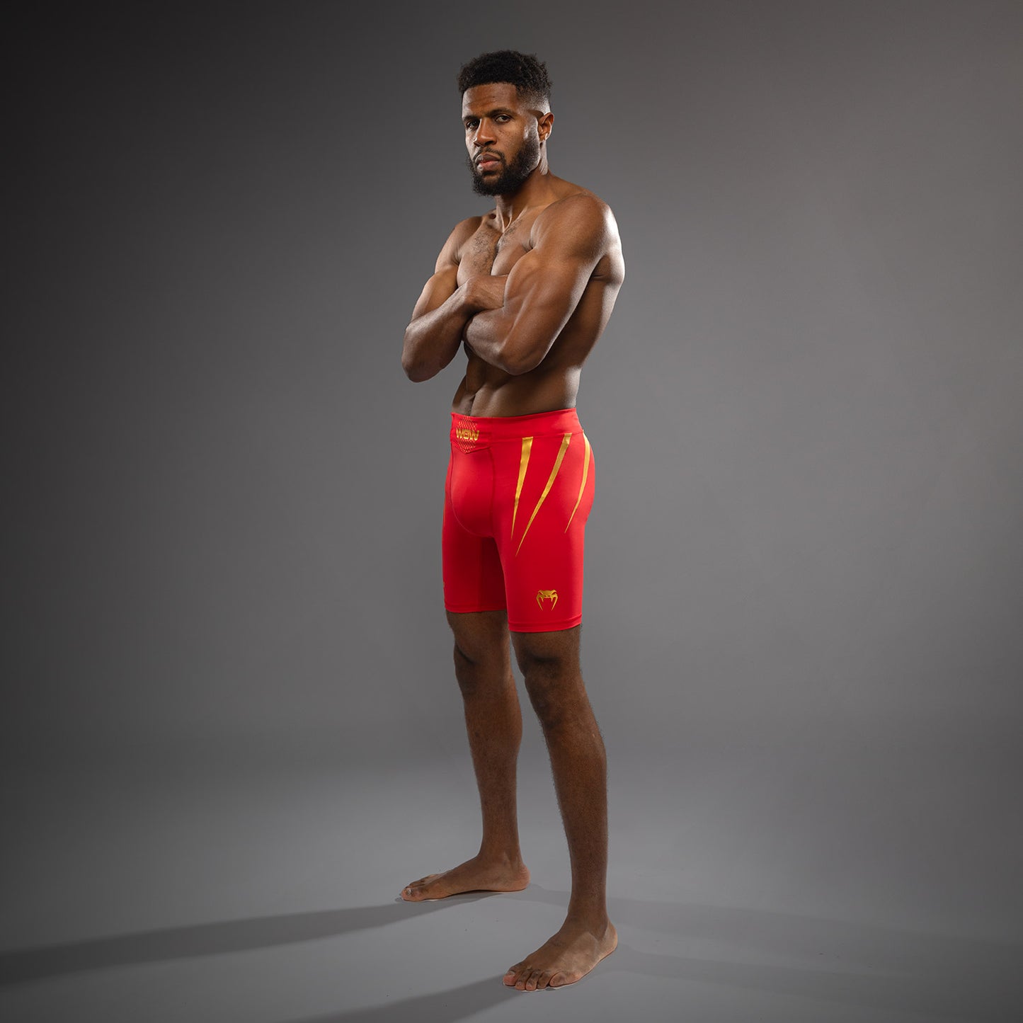 Venum x WOW FC Fury Red/ Gold Men’s Vale Tudo Shorts