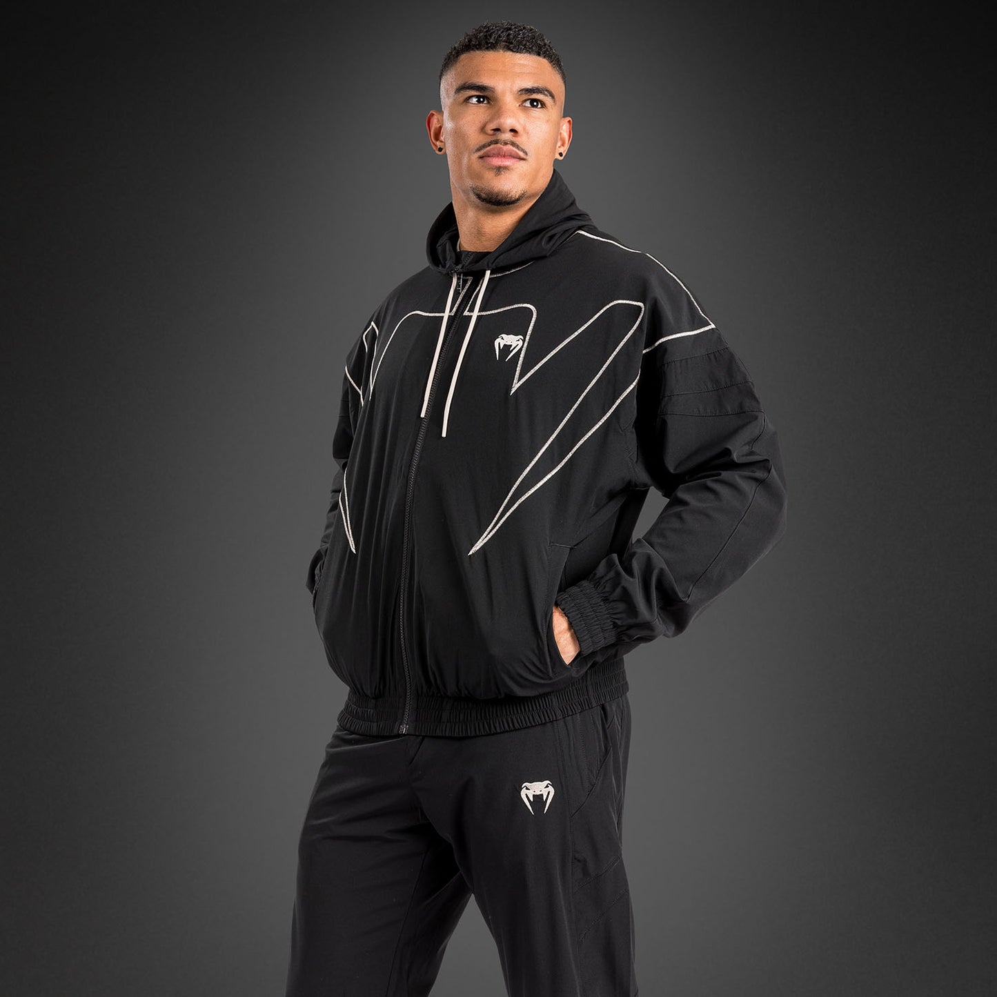 Venum Attack 90 Trainingspak Jas - Zwart/Wit