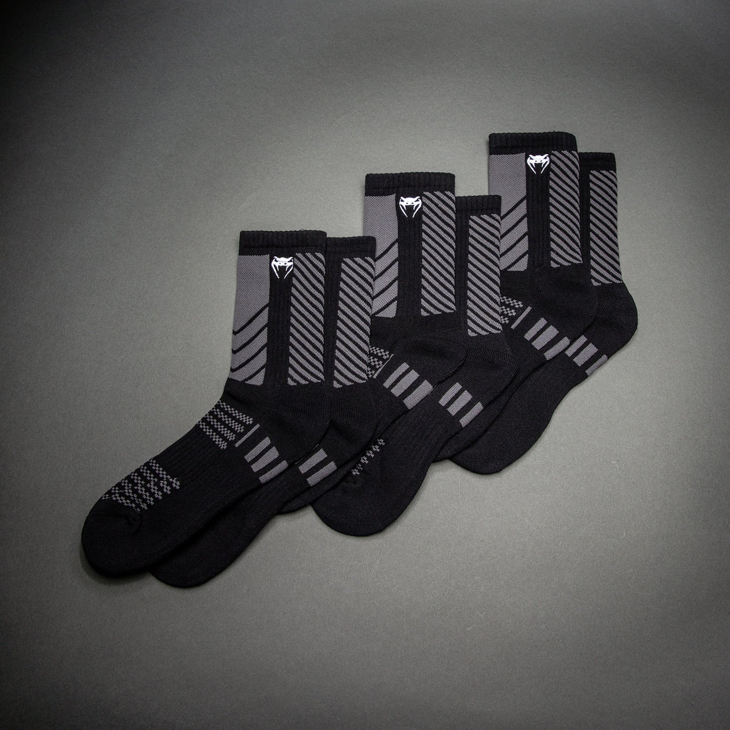 Venum Vector Sokken 3-pack - Zwart/Grijs