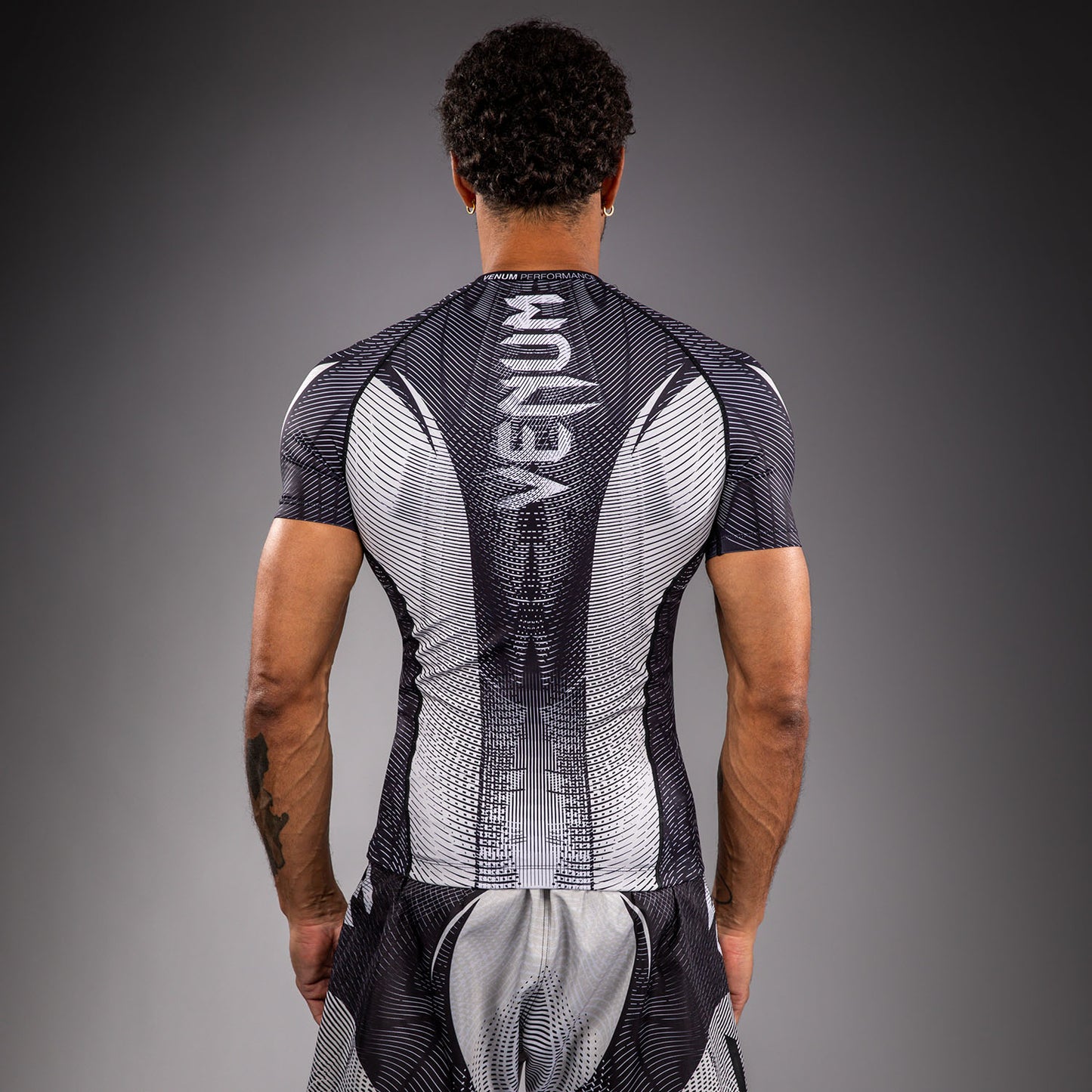 Venum Galactic 3.0 Rashguard met korte mouwen - Offwhite/Zwart