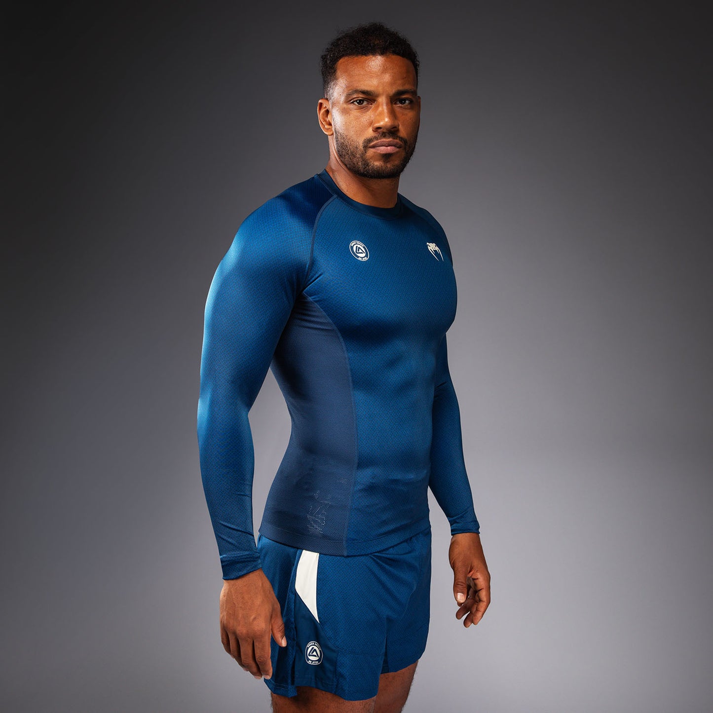 Venum x Roger Gracie Academy Rashguard met Lange Mouwen - Blauw