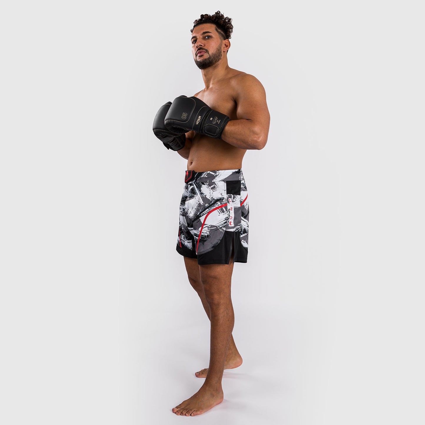 Venum Electron 3.0 Gevechtsshort - Grijs/Rood