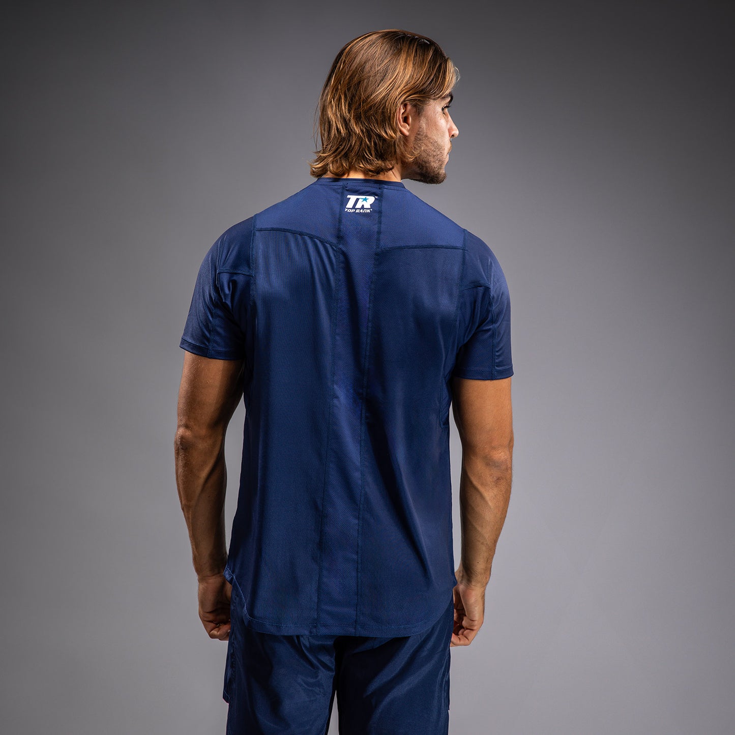 Venum x Top Rank Original Heren Dry Tech T-Shirt - Marineblauw