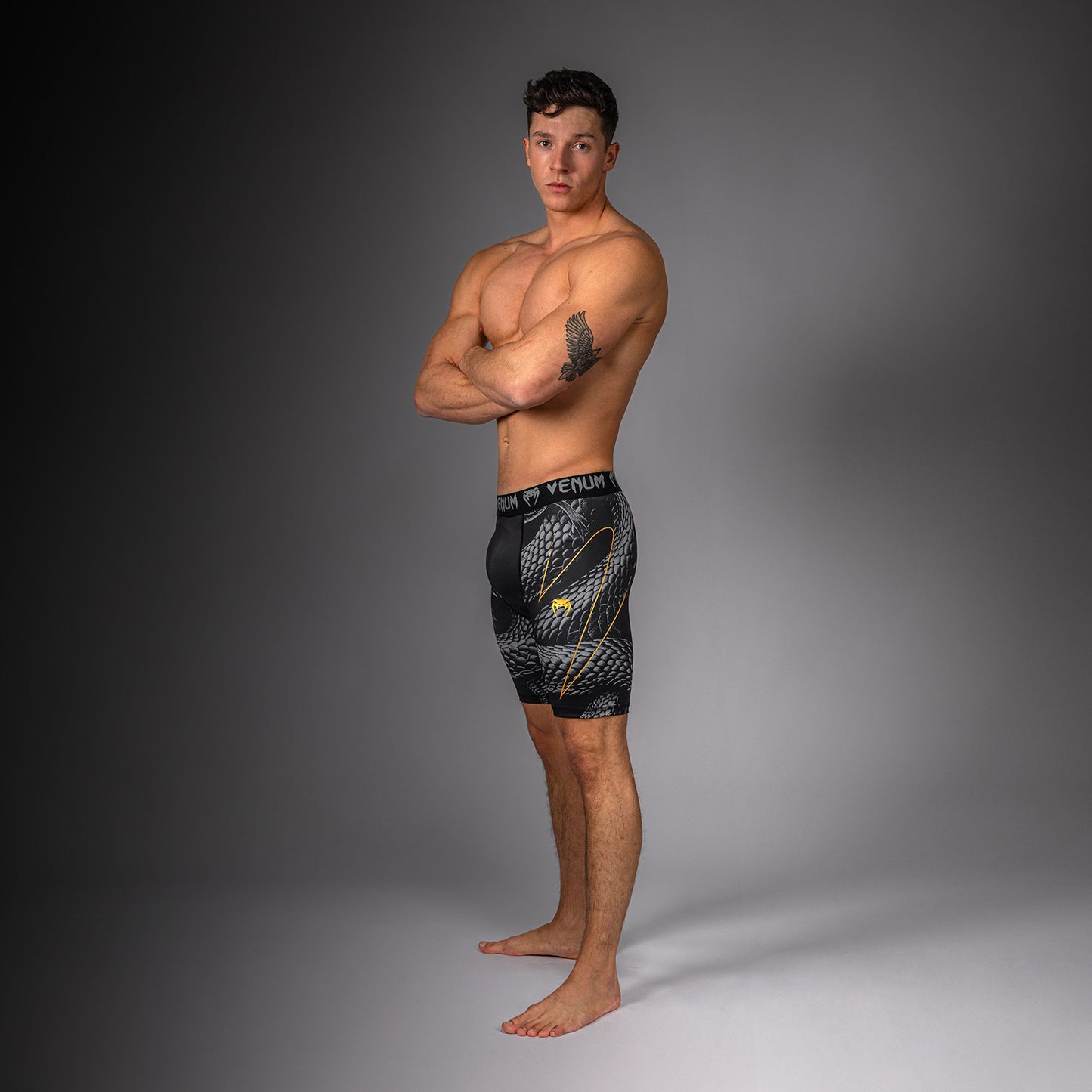 Venum Matupa Compressieshort - Zwart/Grijs/Goud