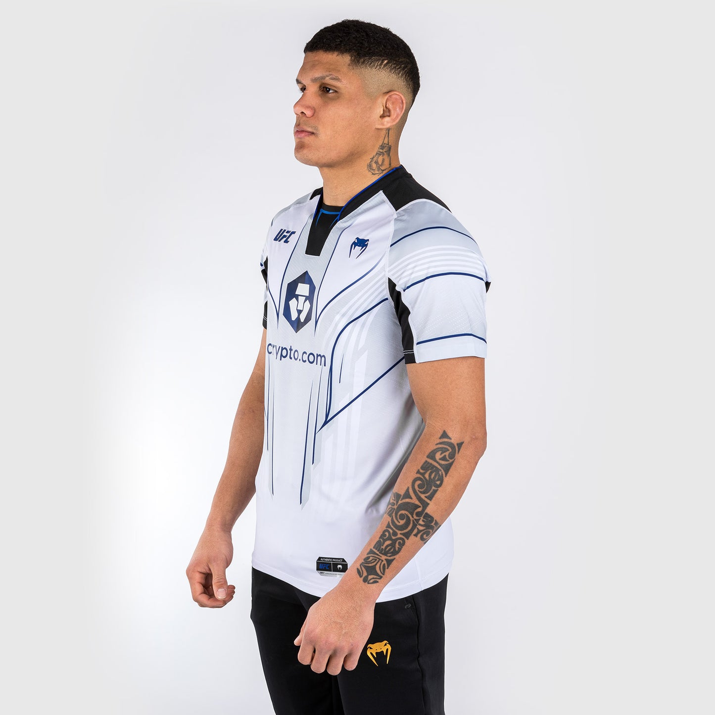 UFC Venum Gepersonaliseerde Authentieke Fight Night 2.0 Kit by Venum Heren Walkout Jersey - Midnight Edition - Ice