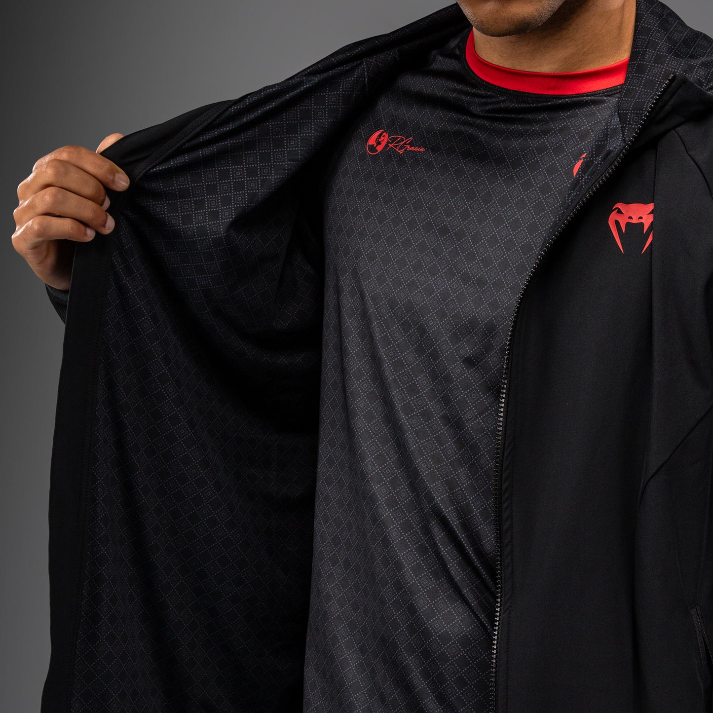 Venum x Roger Gracie Signature Jas - Zwart/Rood