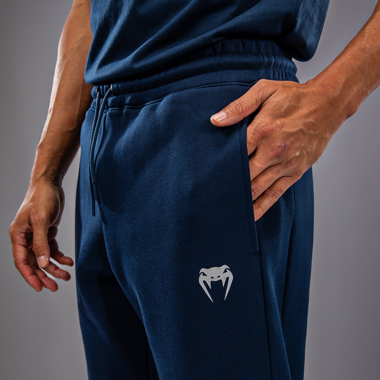 UFC Fusion by Venum Fight Week Katoenen Broek voor Heren - Solid Oceaanblauw