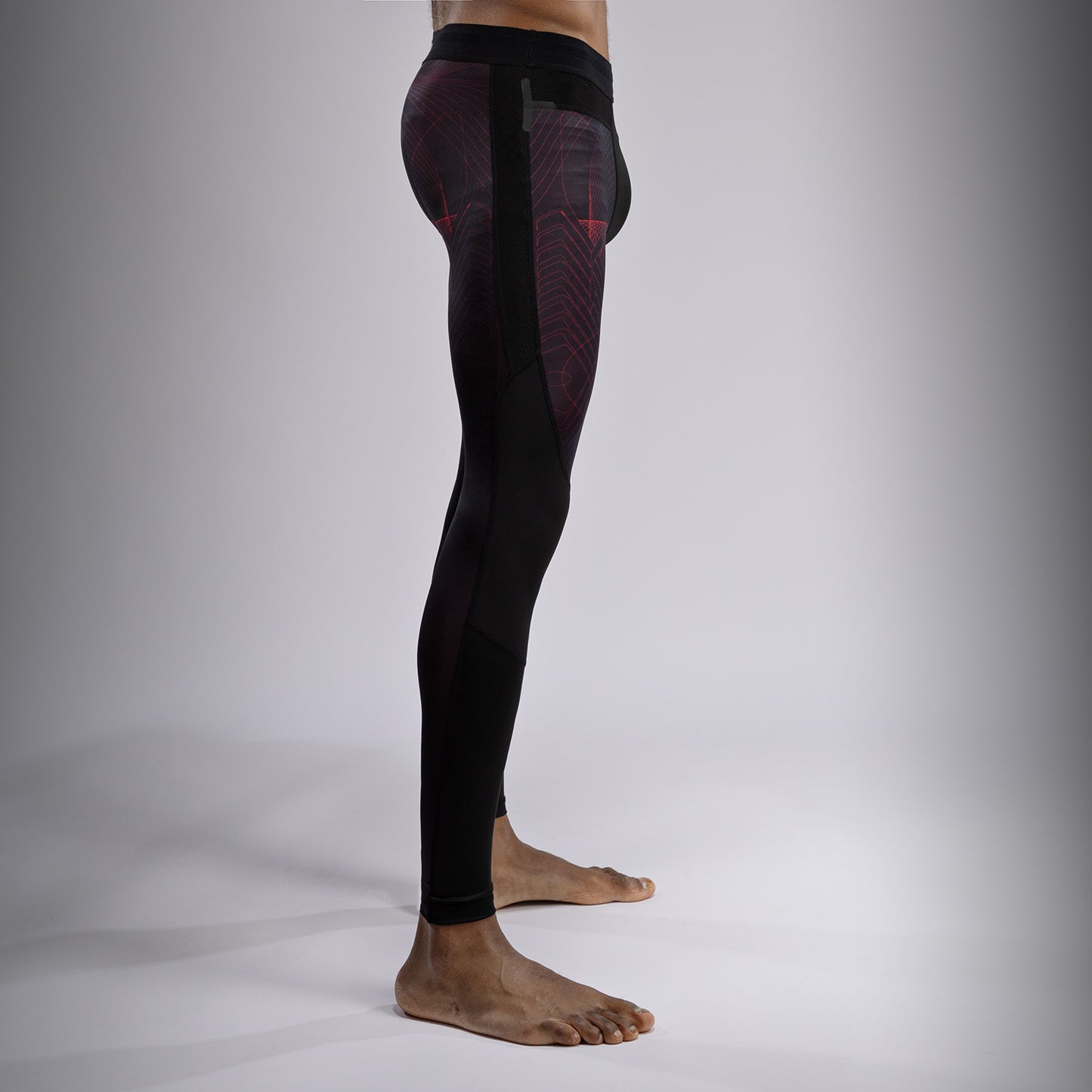 Venum G-Fit Air Compressie Leggings Heren - Diepzwart / Vuurrood