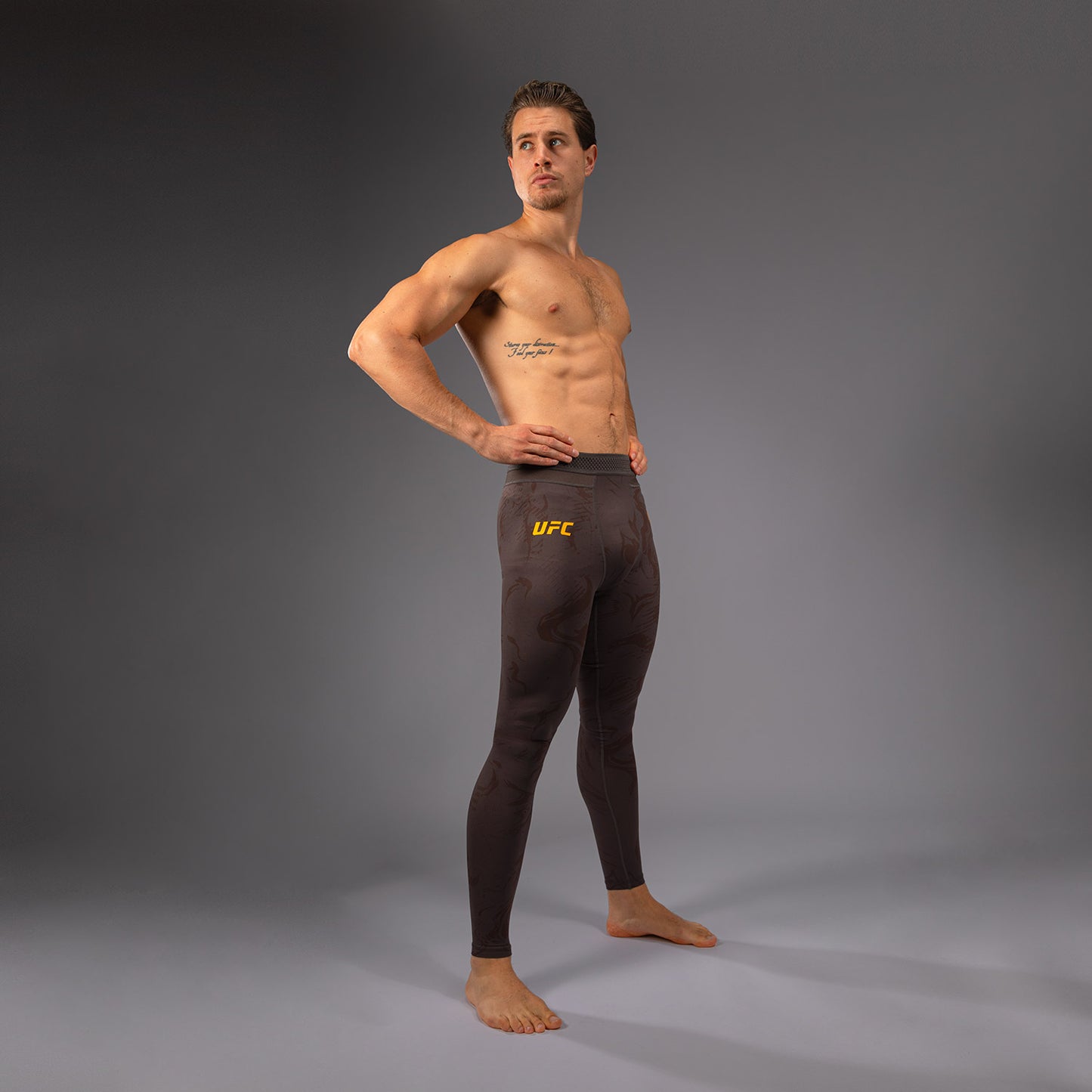 UFC Fusion by Venum Fight Week Performance Leggings voor Heren - Earthen Brown