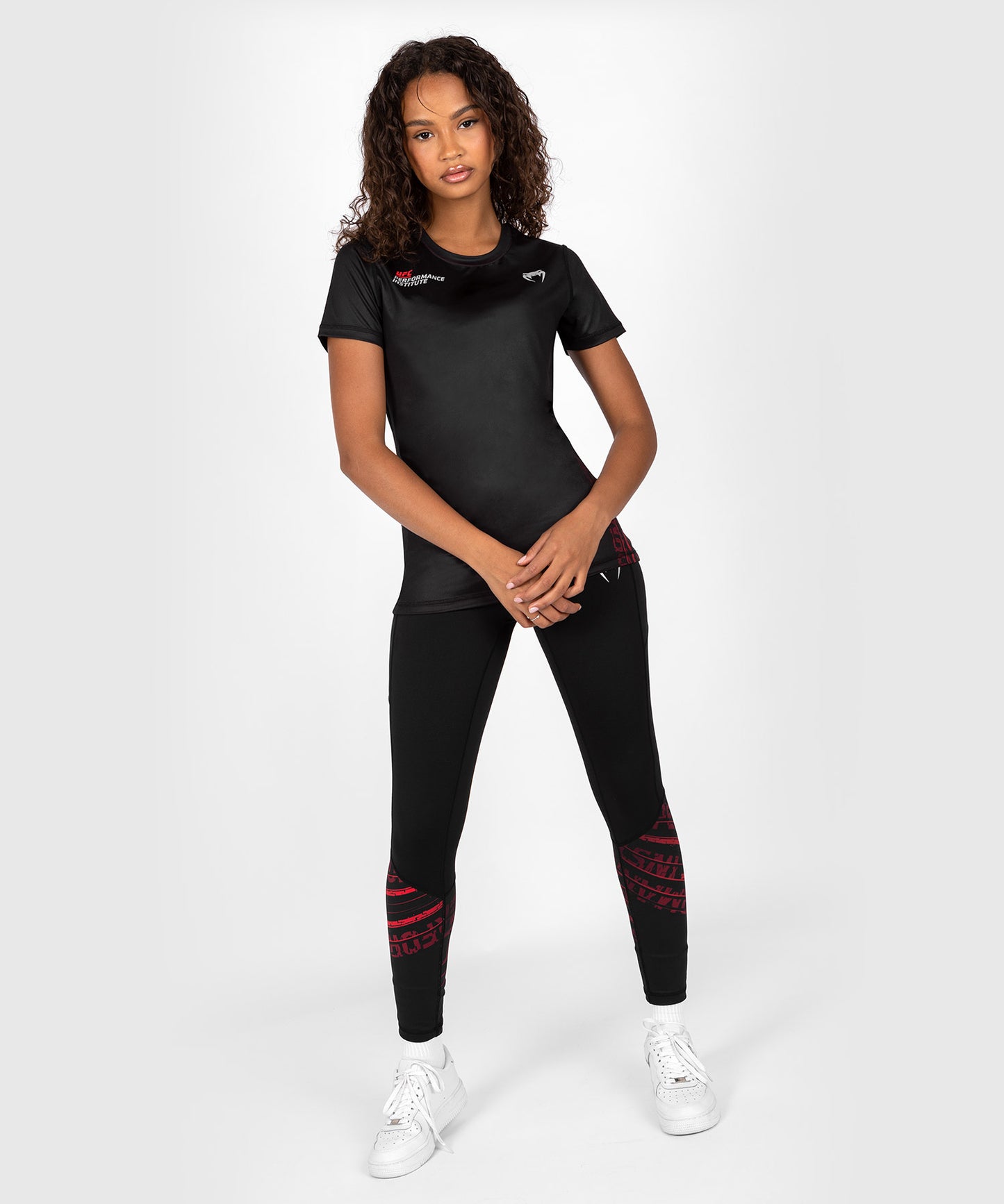 UFC Venum Performance Institute 2.0 Dry-Tech T-shirt voor Dames - Zwart/Rood