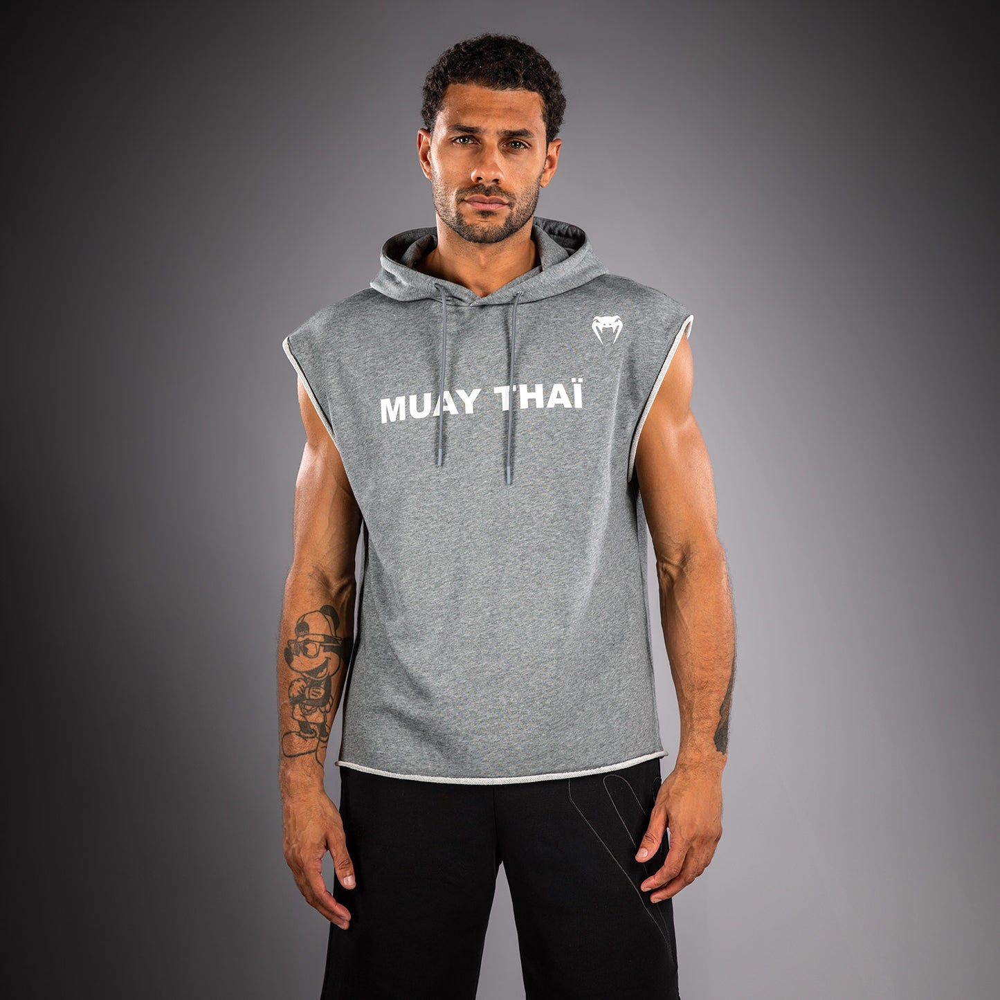 Venum Muay Thai VT Mouwloos Hoodie – Grijs Gemêleerd