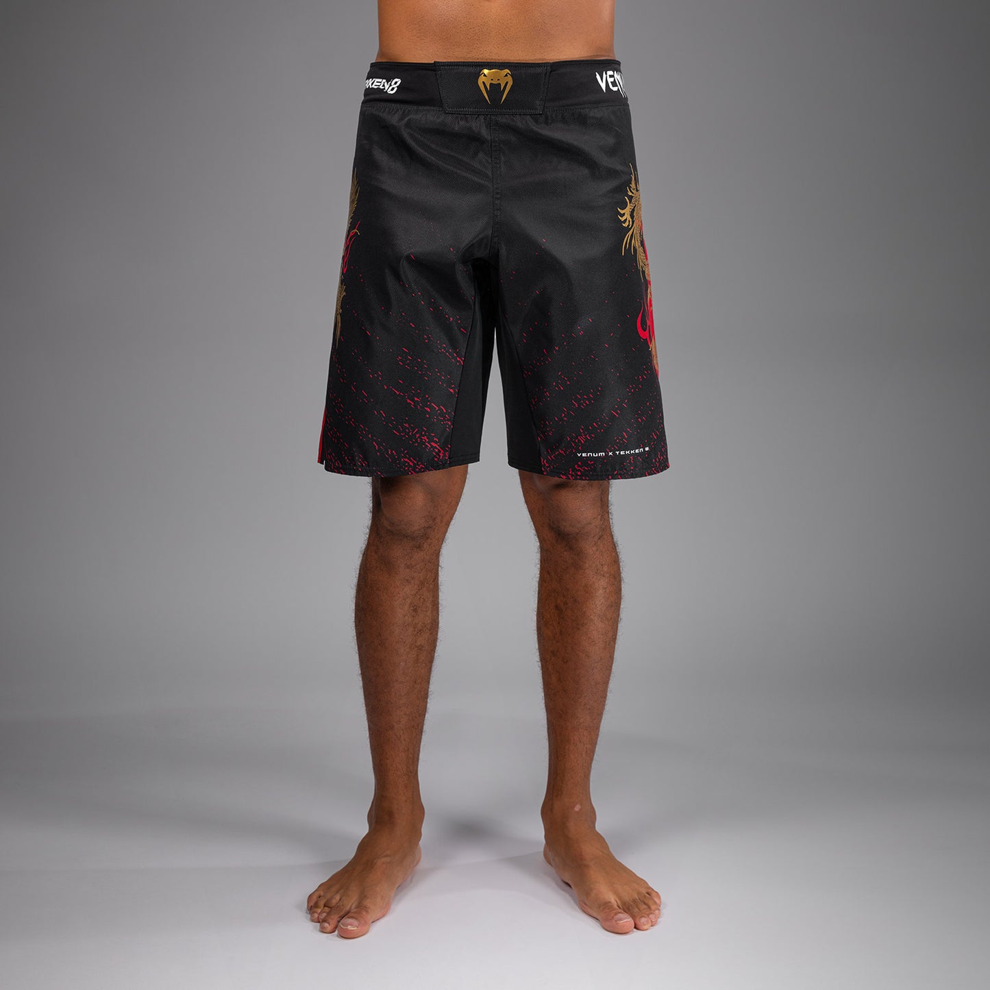 Venum x TEKKEN 8 - Marshall Law Vechtshorts - Zwart/Rood/Goud