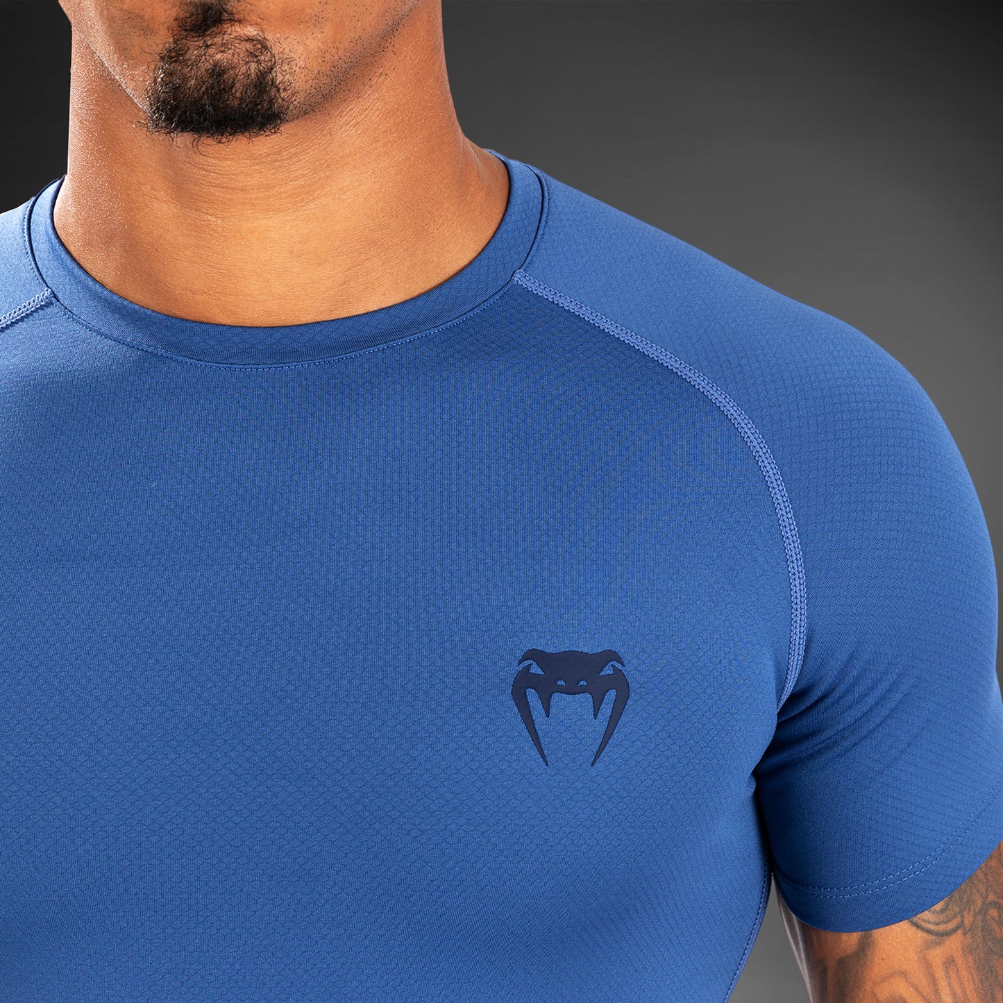 Venum Contender Heren Rashguard met korte mouwen - Blauw