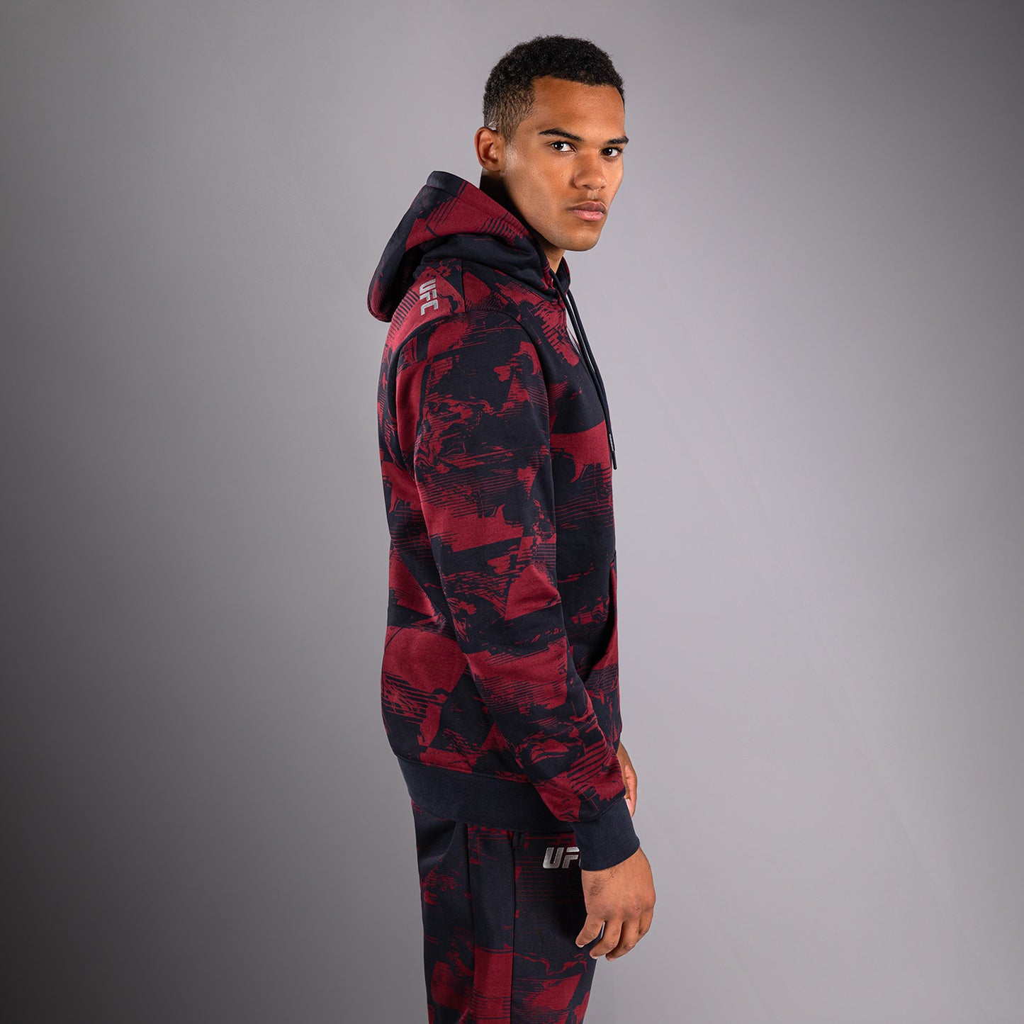 UFC Zenith by Venum Authentic Fight Week Pullover Hoodie Heren - Marineblauw/Bordeauxrood/Zilver