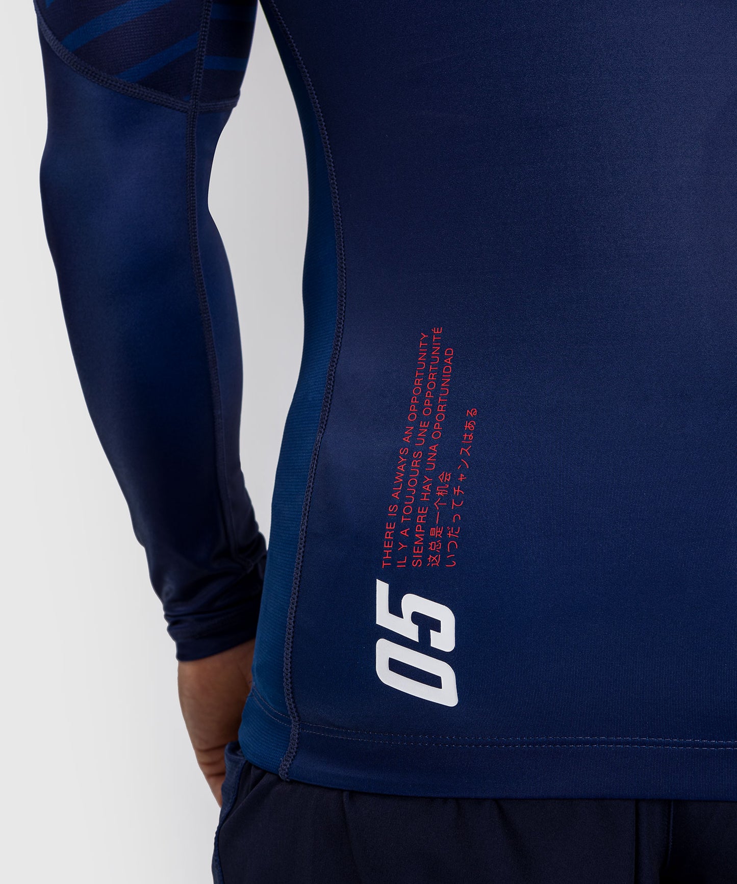 Venum Sport 05 T-shirt Compressie Lange Mouw - Blauw/Geel