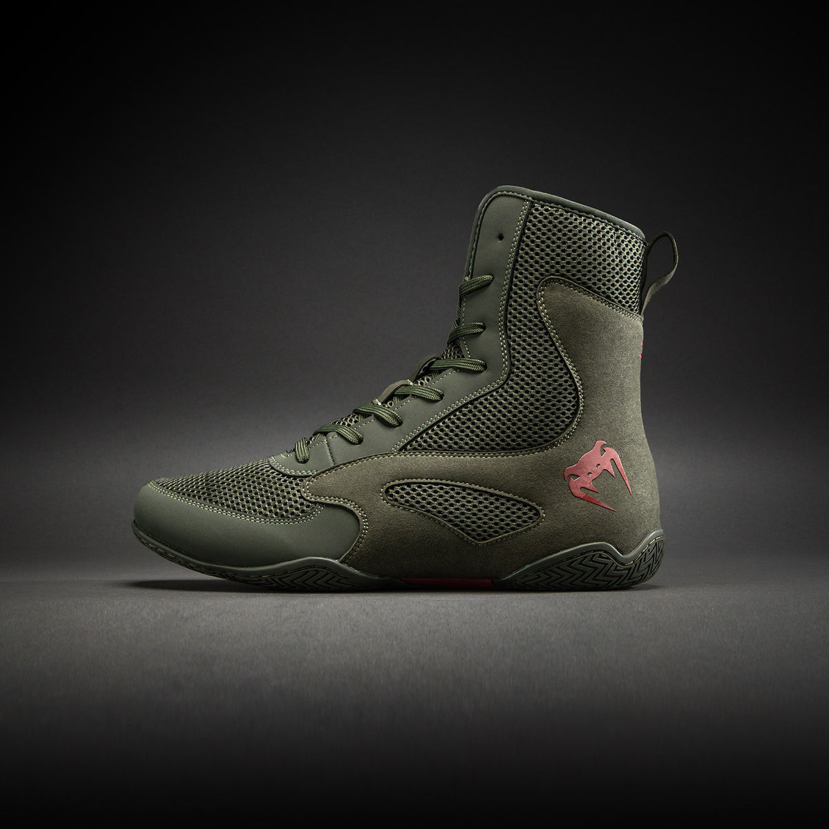 Venum Contender Boksschoenen - Kaki/Rood