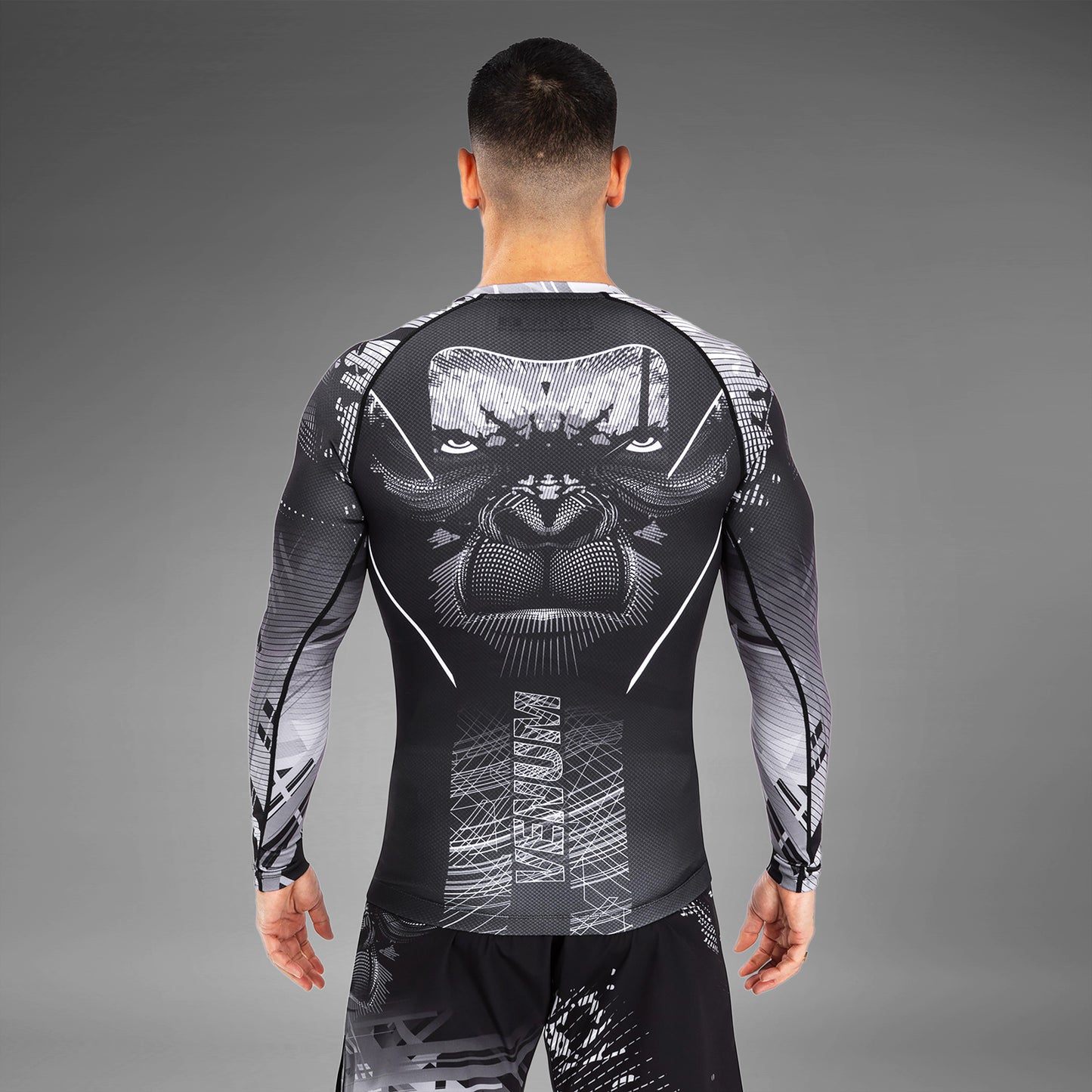 Venum Gorilla Jungle Rashguard Lange Mouwen - Zwart/Wit